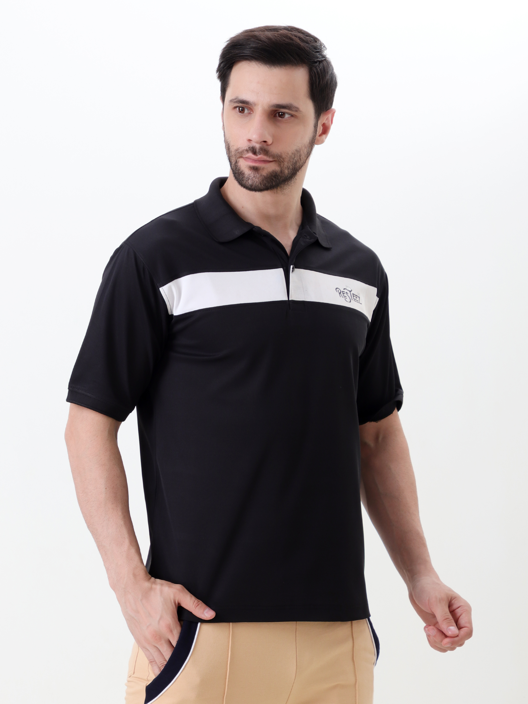 Black and White Polo Shirt