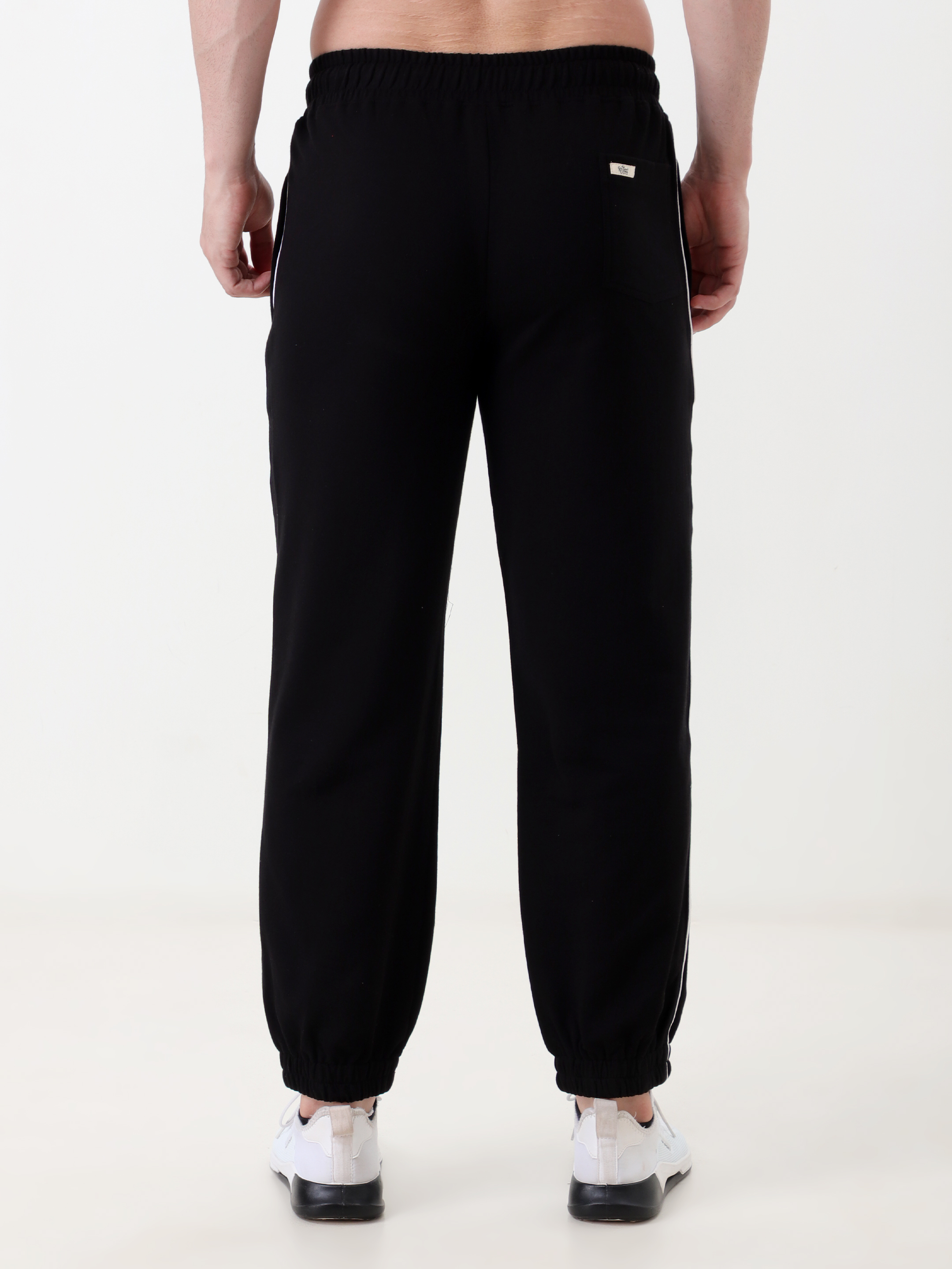 Men's Black and Grey Joggers