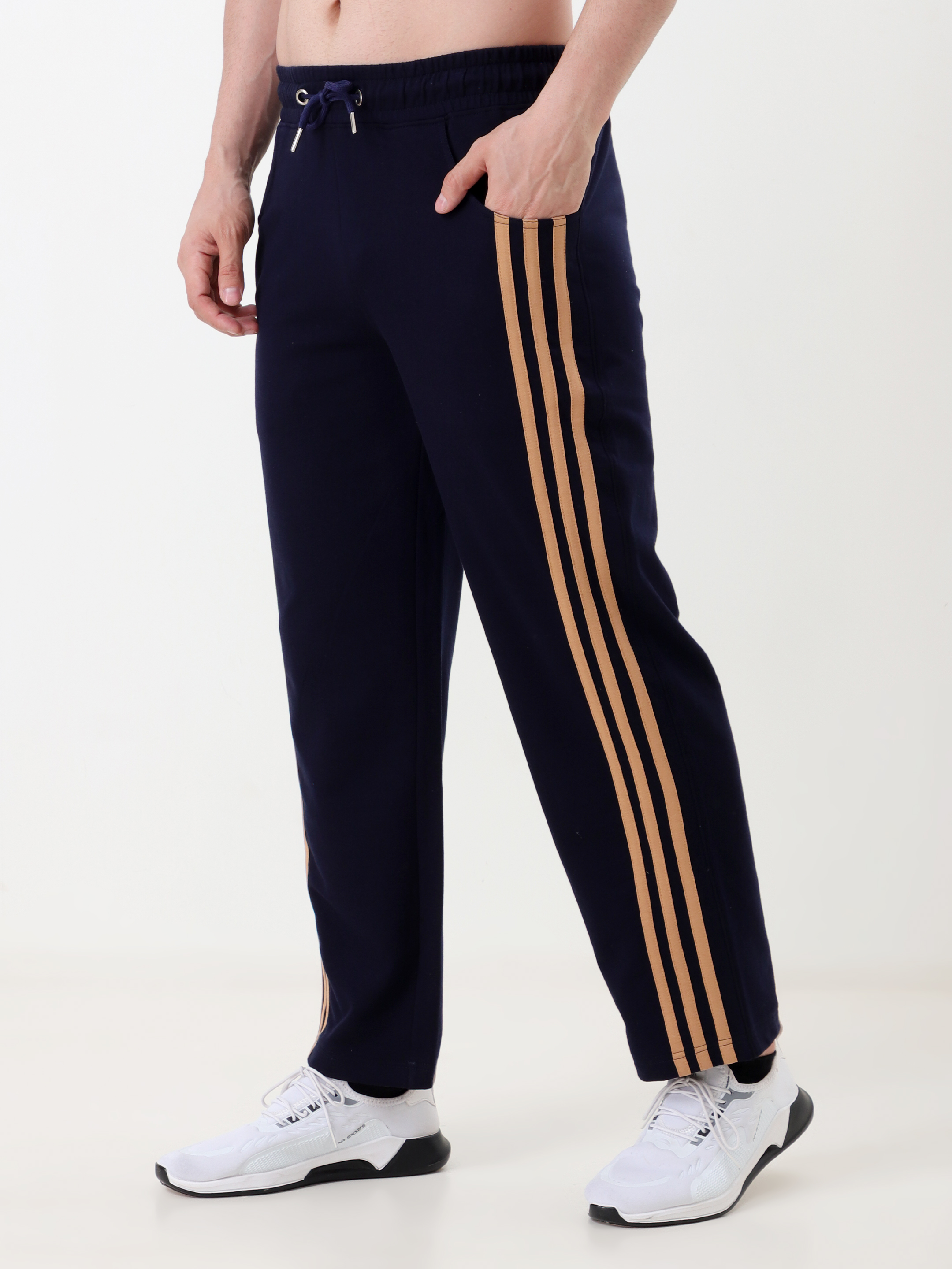 Men's navy blue track pants