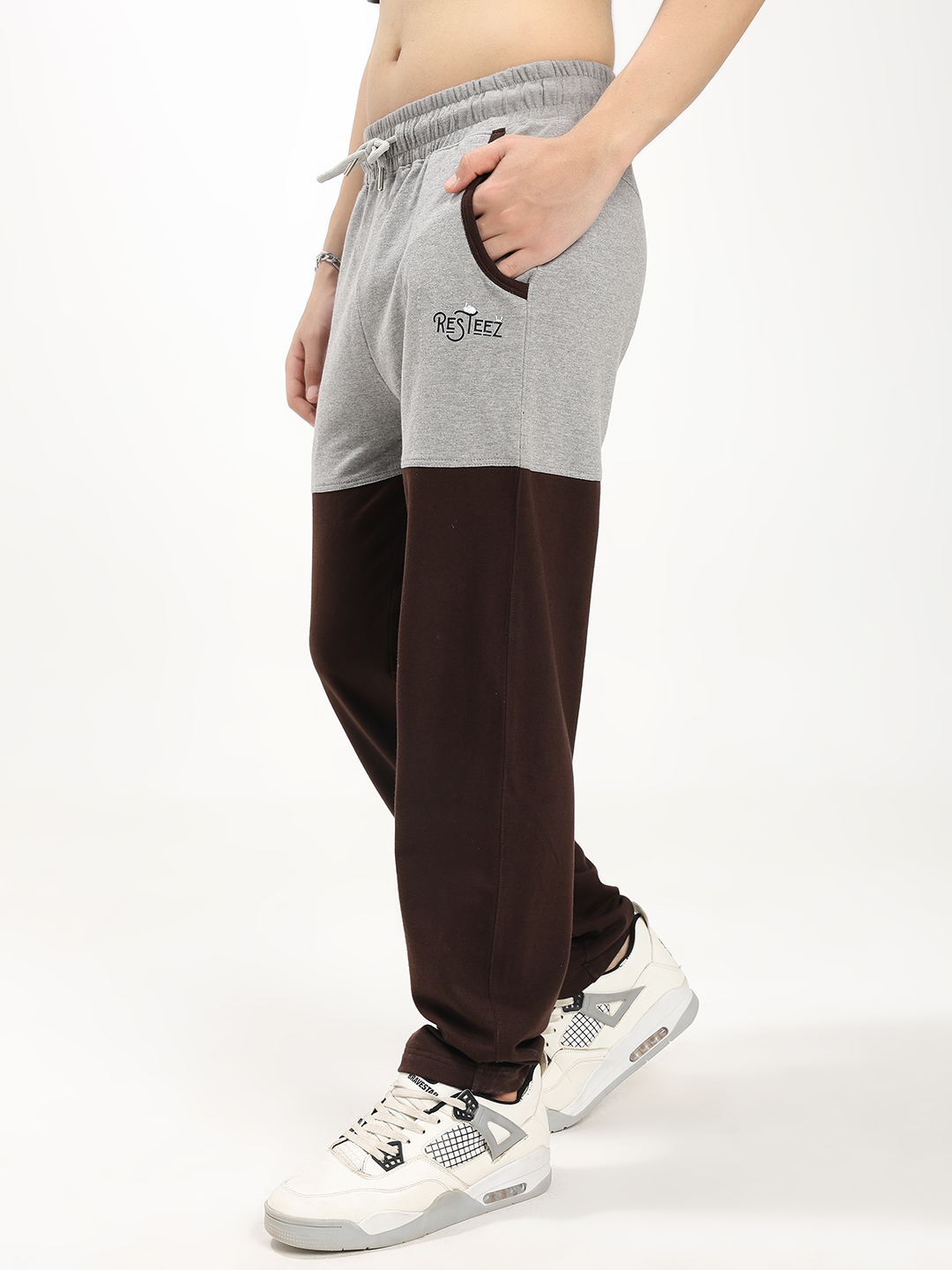 Two-tone jogger pants