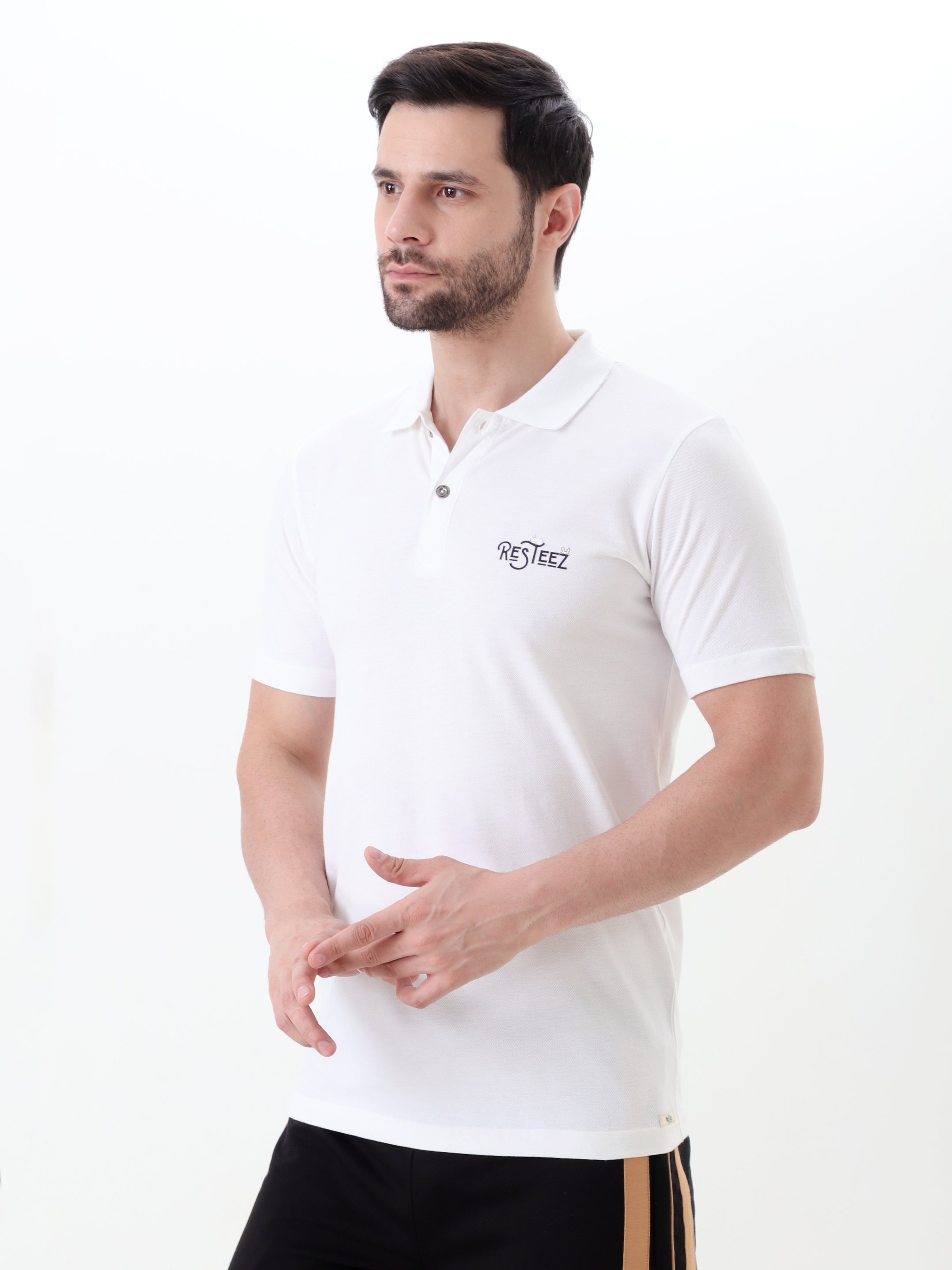 White Resteez Polo Shirt