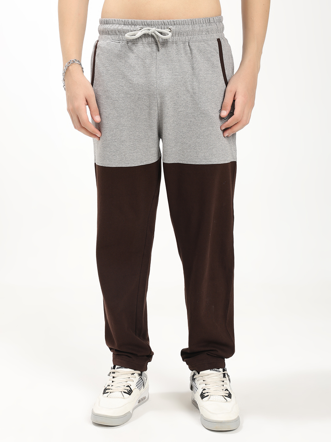 Two-tone jogger pants