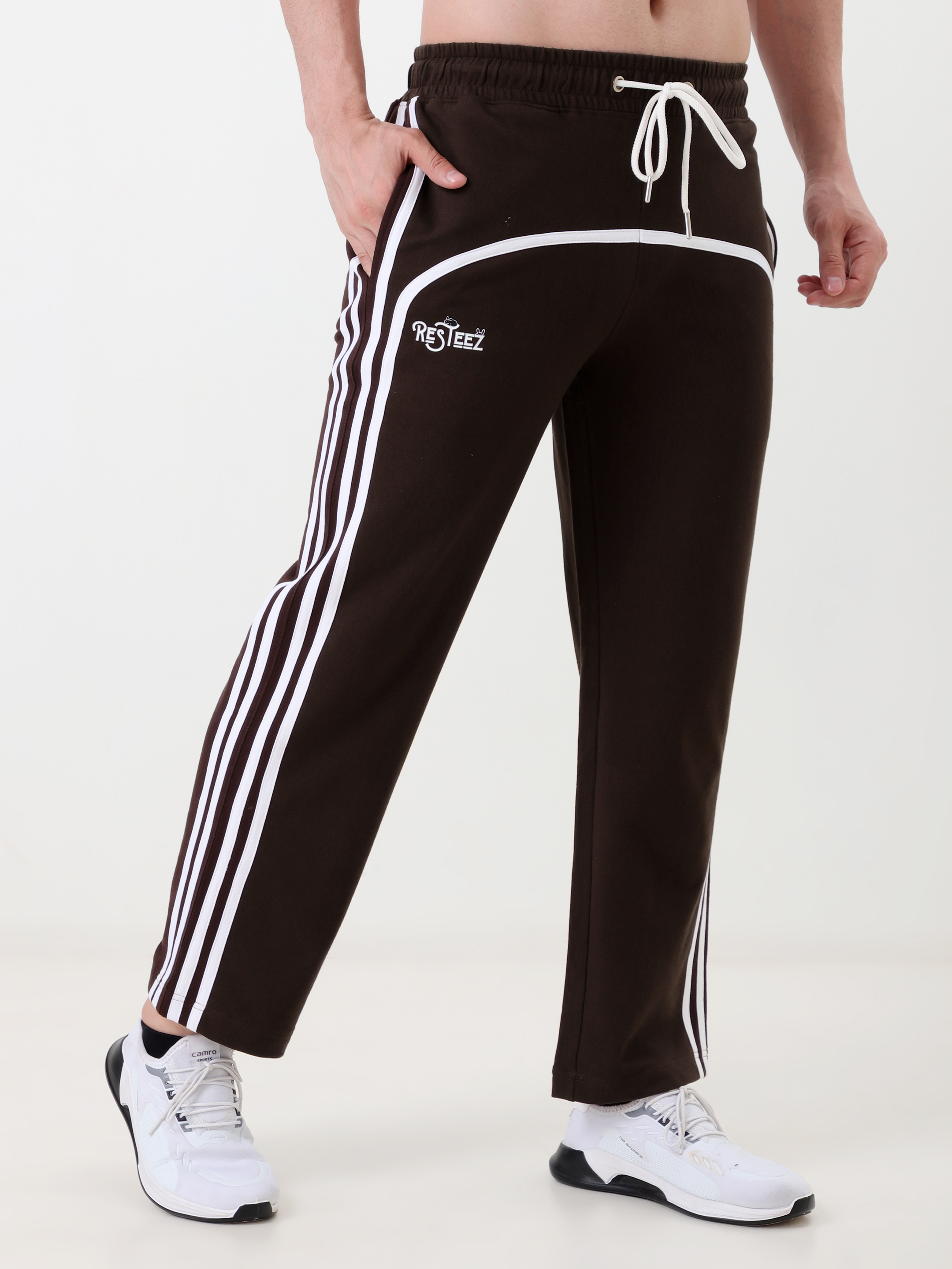 Men's Brown Athletic Track Pants