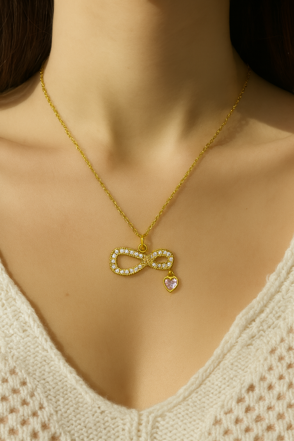 Gold Infinity Pendant Necklace