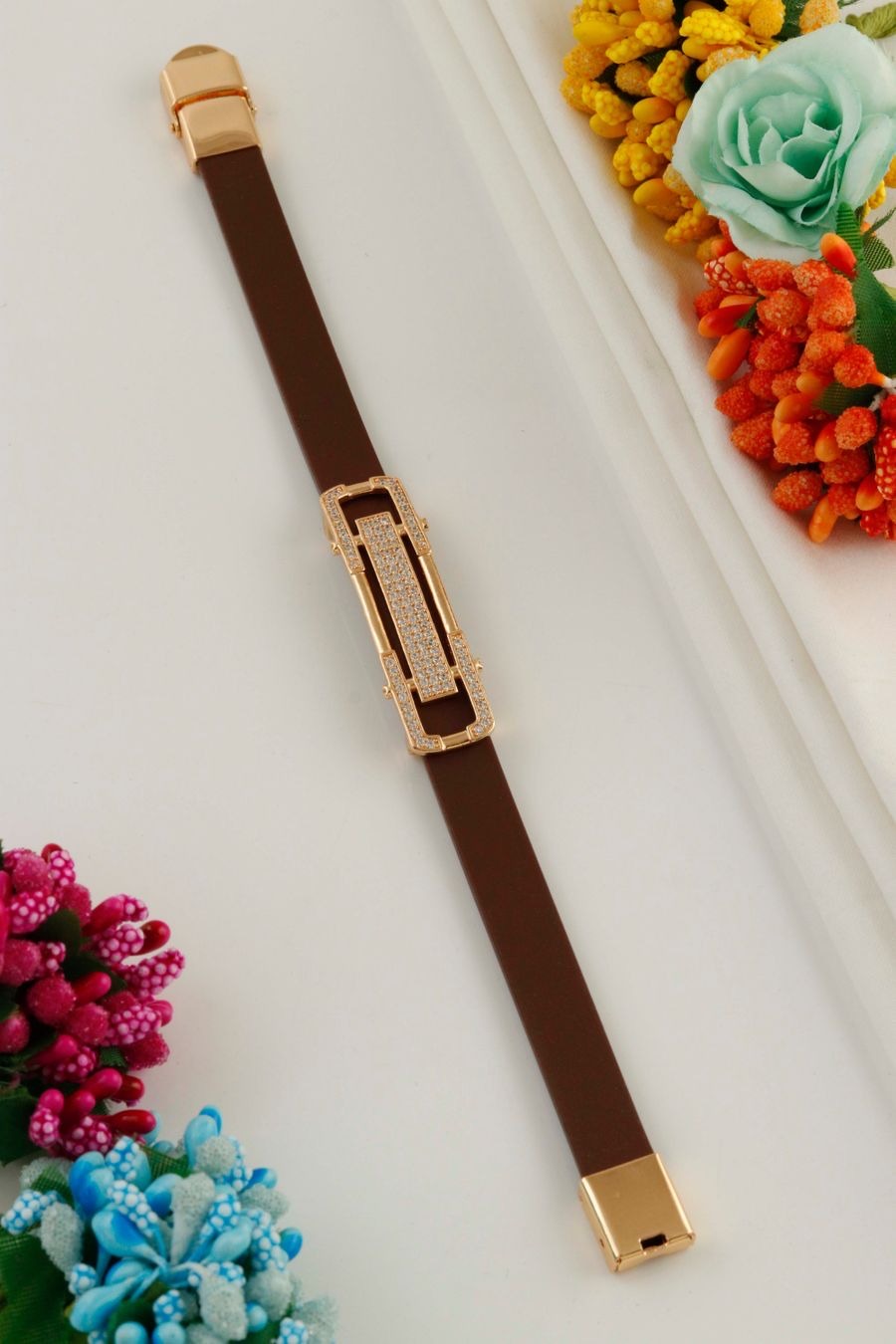 Elegant Brown Leather Bracelet