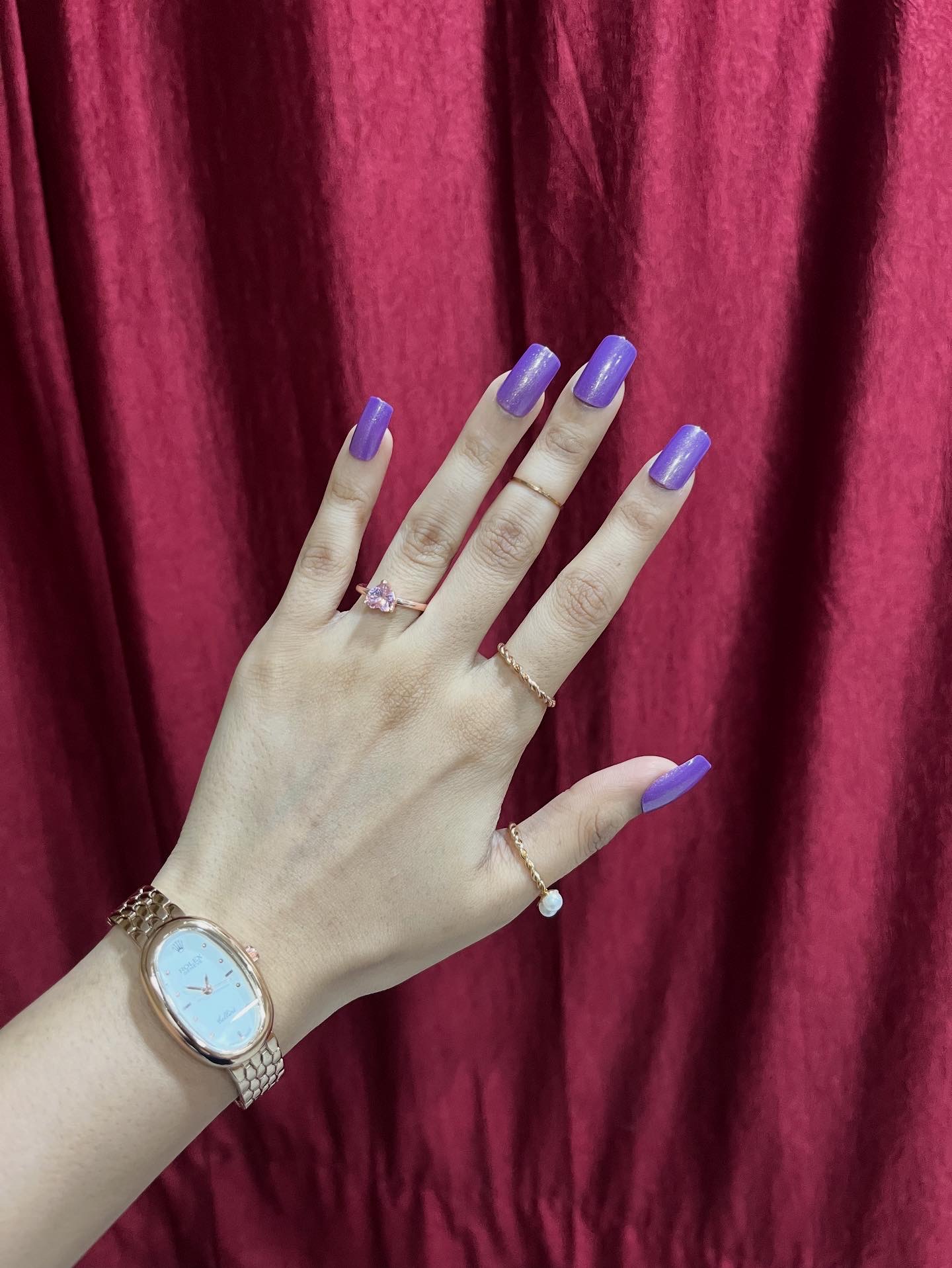 Pink Heart Crystal Gemstone Ring