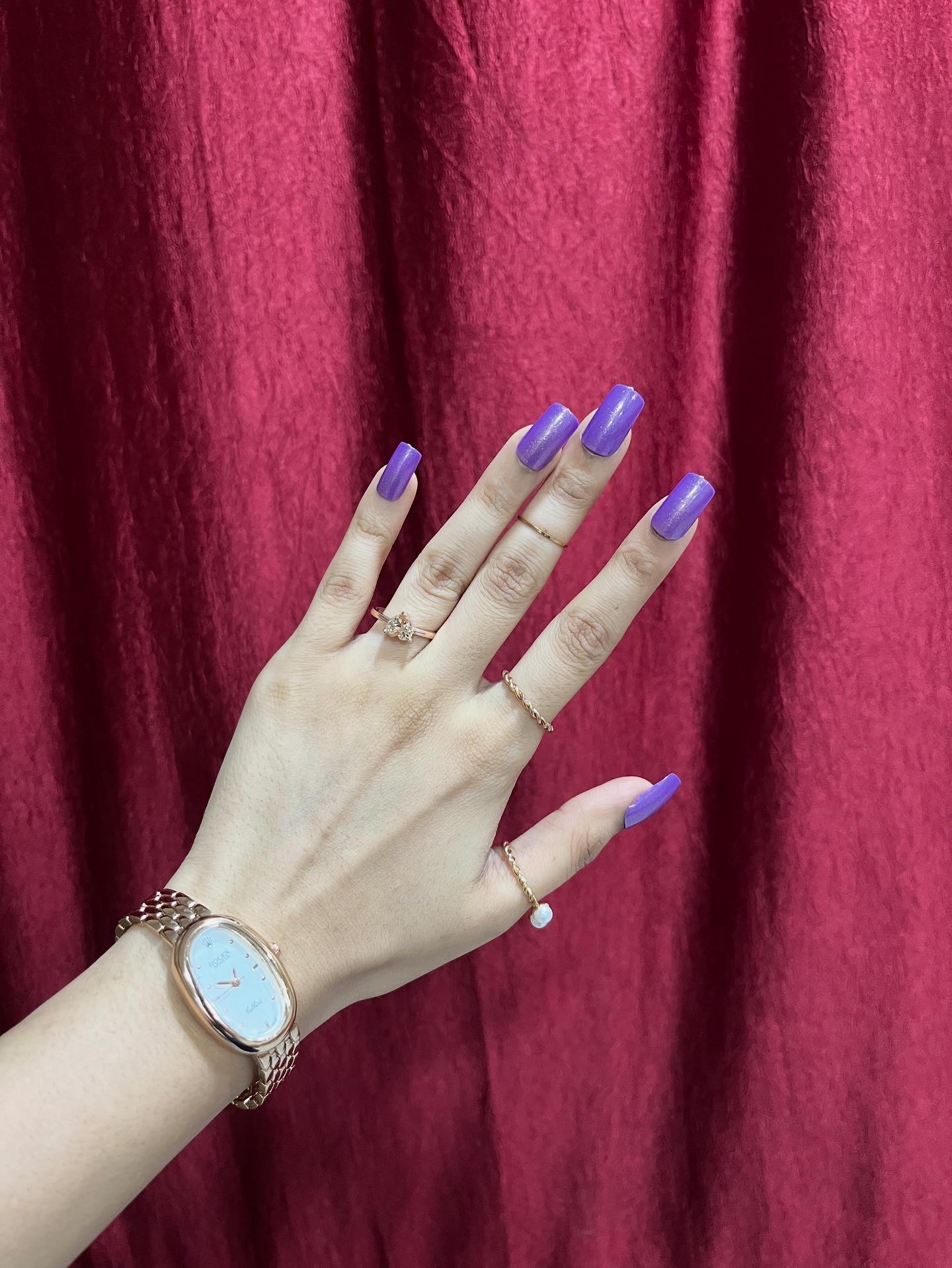 Gold Crystal Gemstone Heart Ring