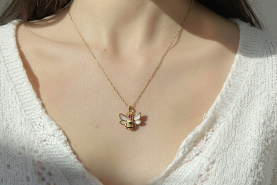 Bee Pendant Necklace