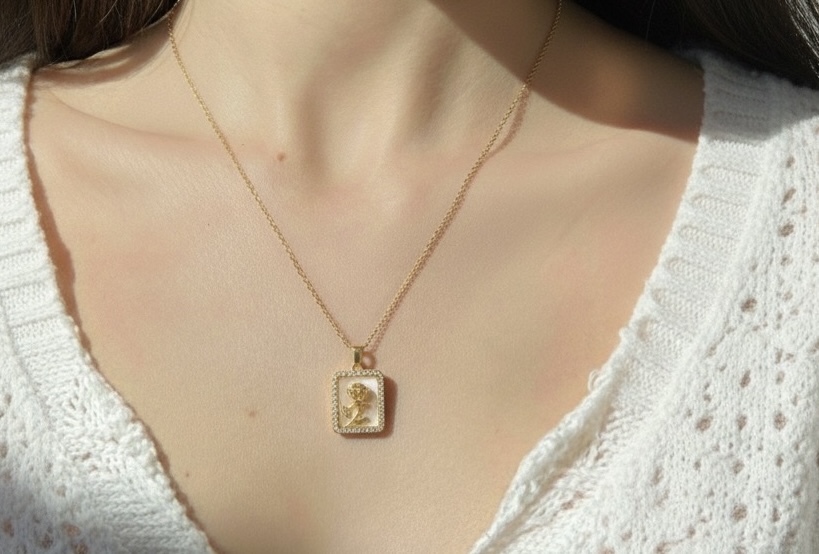 Gold Coin Pendant Necklace