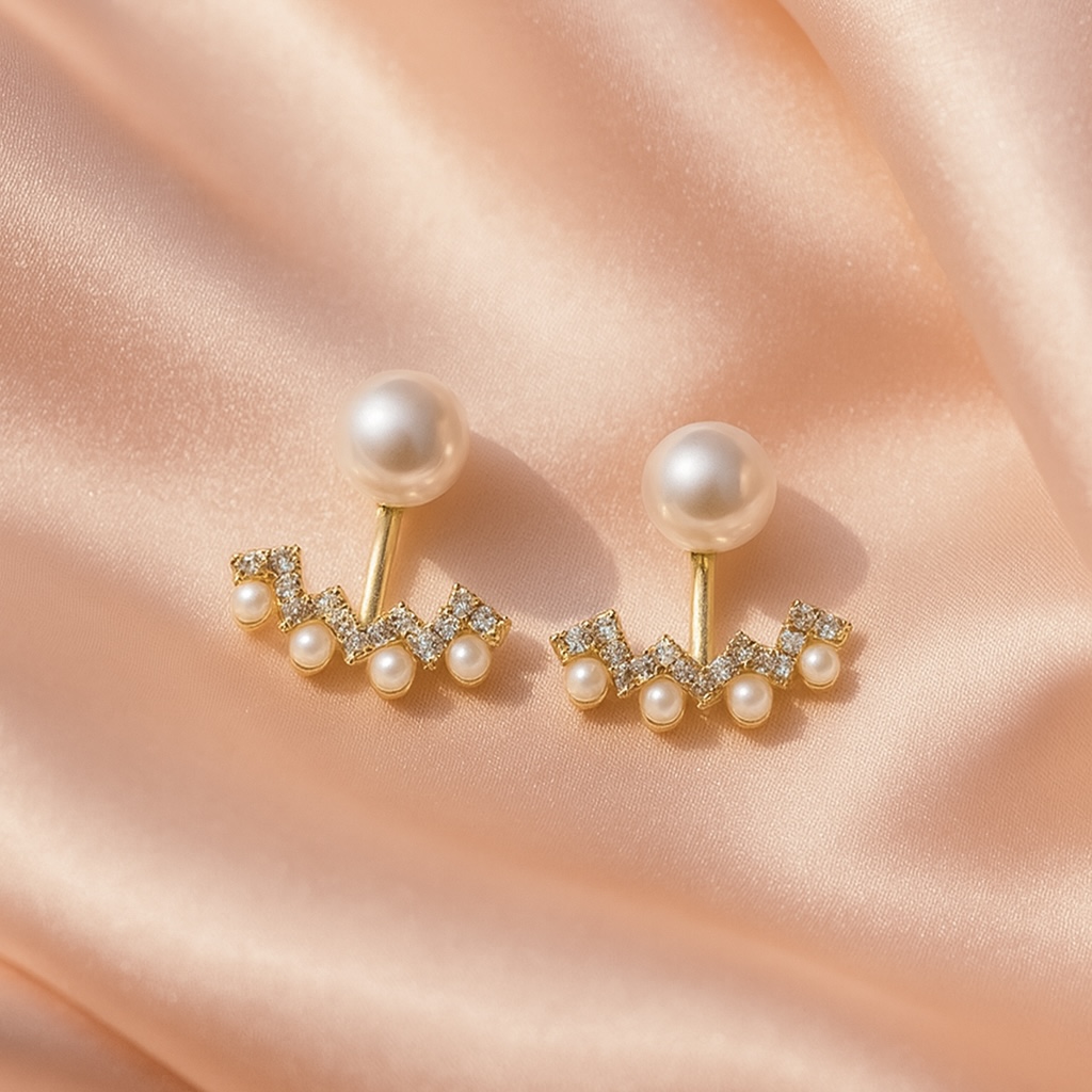 Elegant Pearl Stud Earrings
