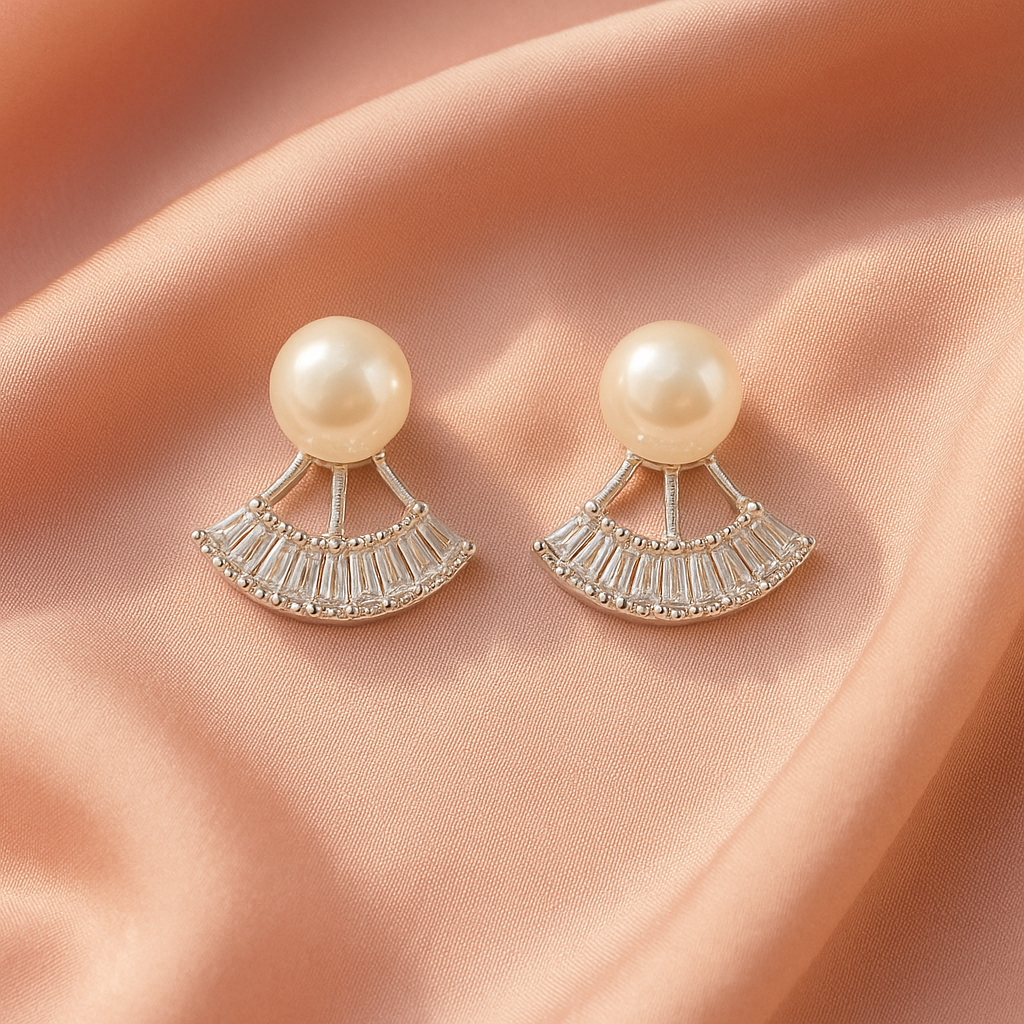 Elegant Pearl Stud Earrings
