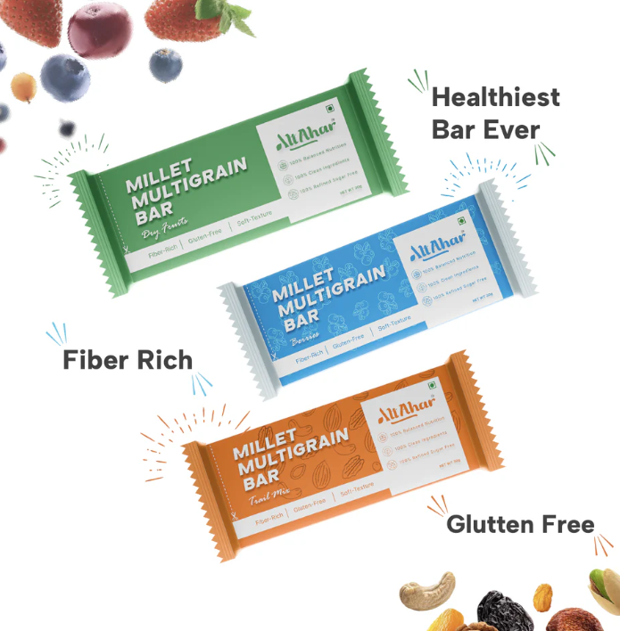 Millet Multigrain Bars Assorted (Pack of 6) - Wholesome. Delicious. Guilt-Free.