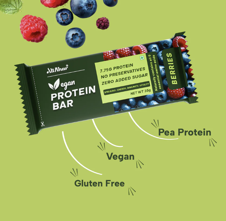 Protein Bar - Berries, Spirulina & Pea Protein`(Pack of 6) - Fuel. Nourish. Perform.
