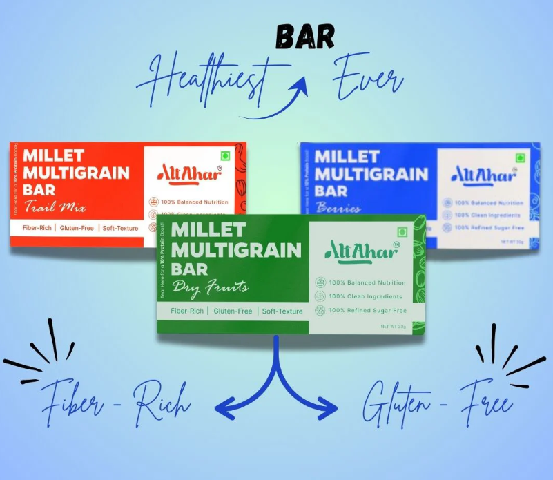 Millet Multigrain Bars Assorted (Pack of 6) - Wholesome. Delicious. Guilt-Free.