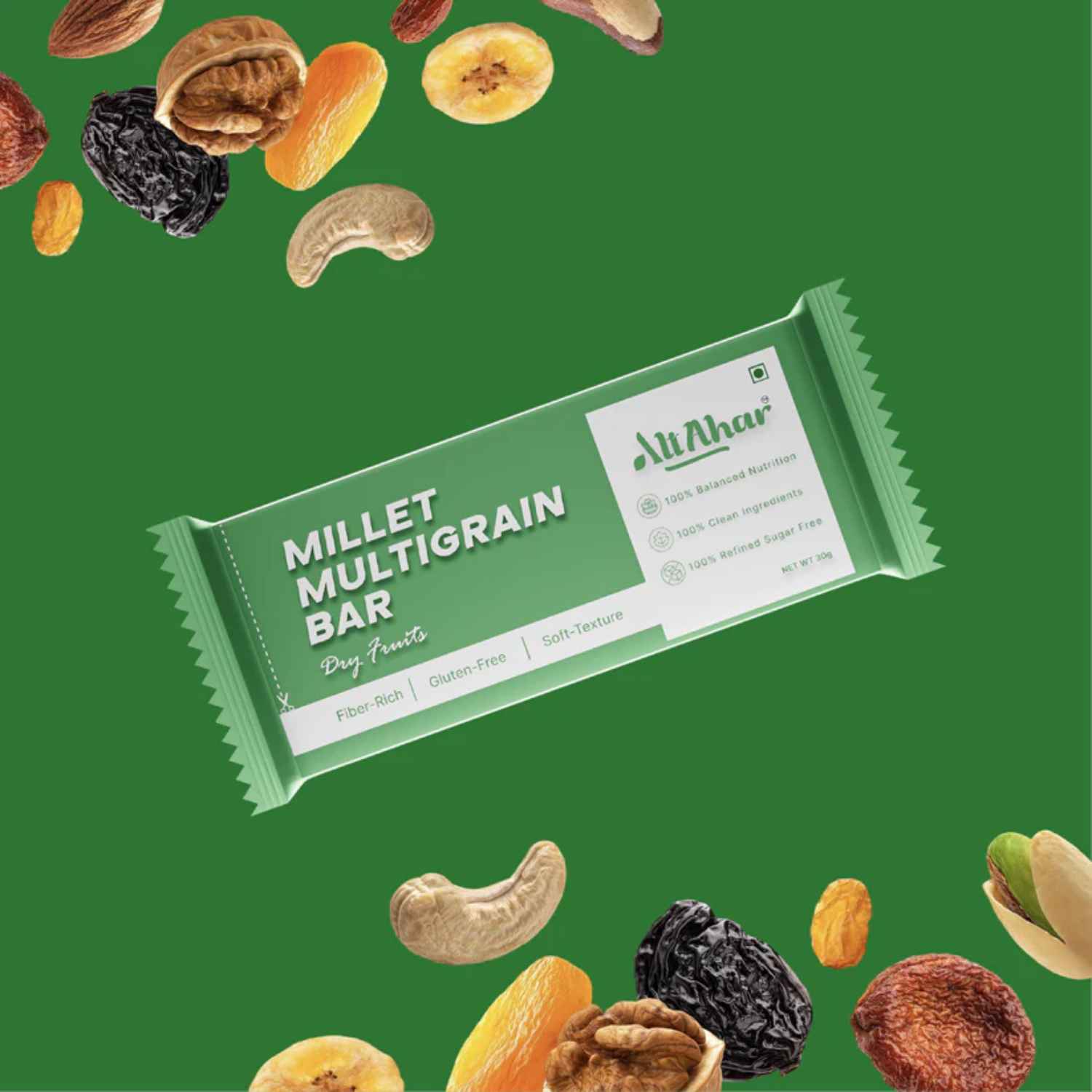 Millet Multigrain Bar Dry Fruits (Pack of 6)