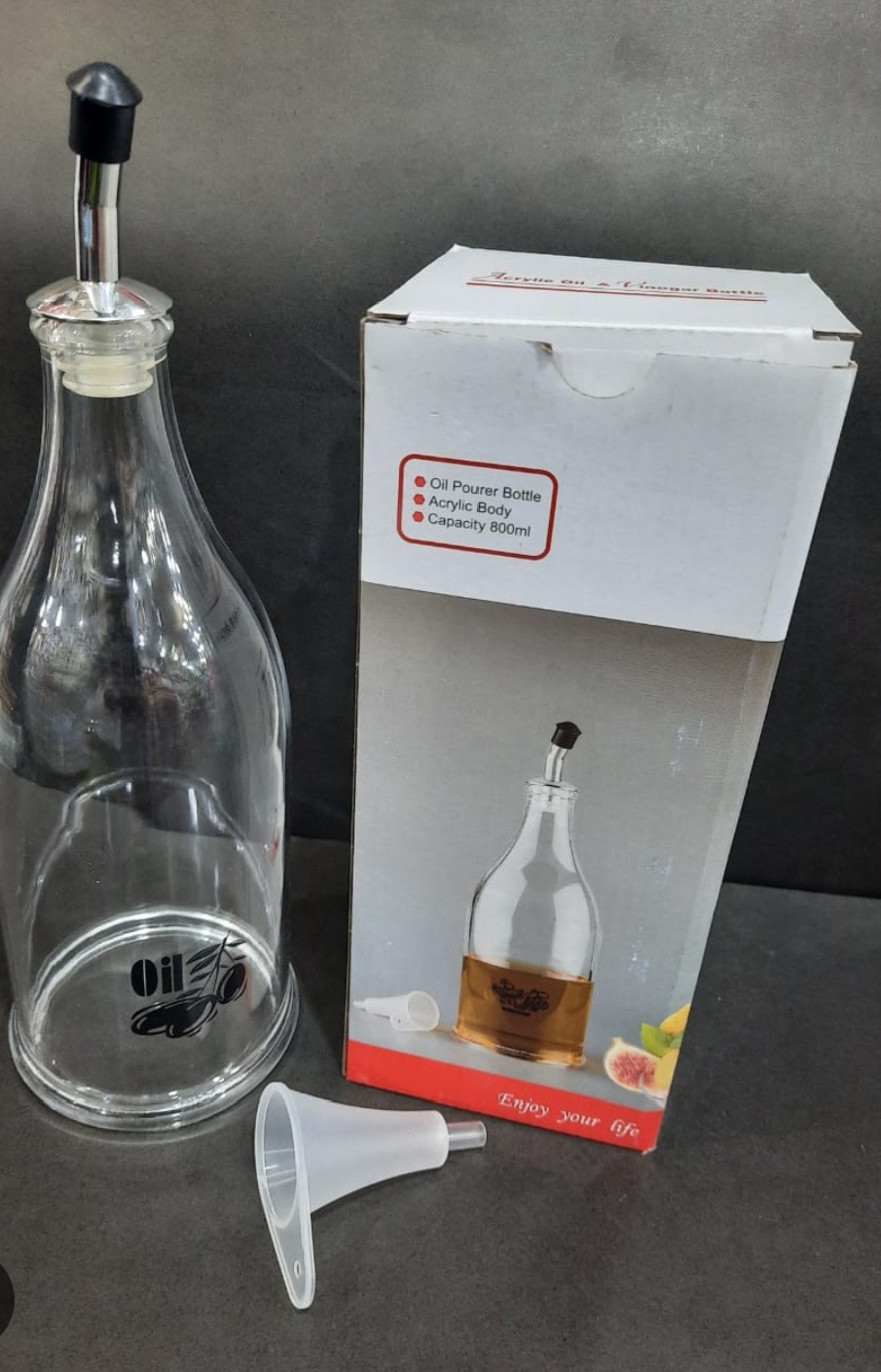 Glass Oil Dispenser Bottle
