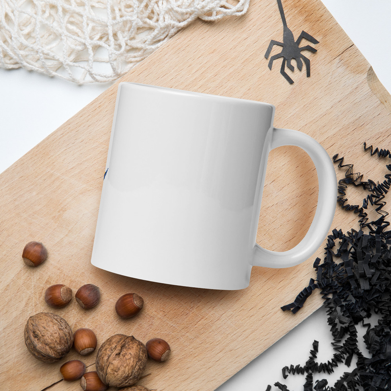 White glossy mug