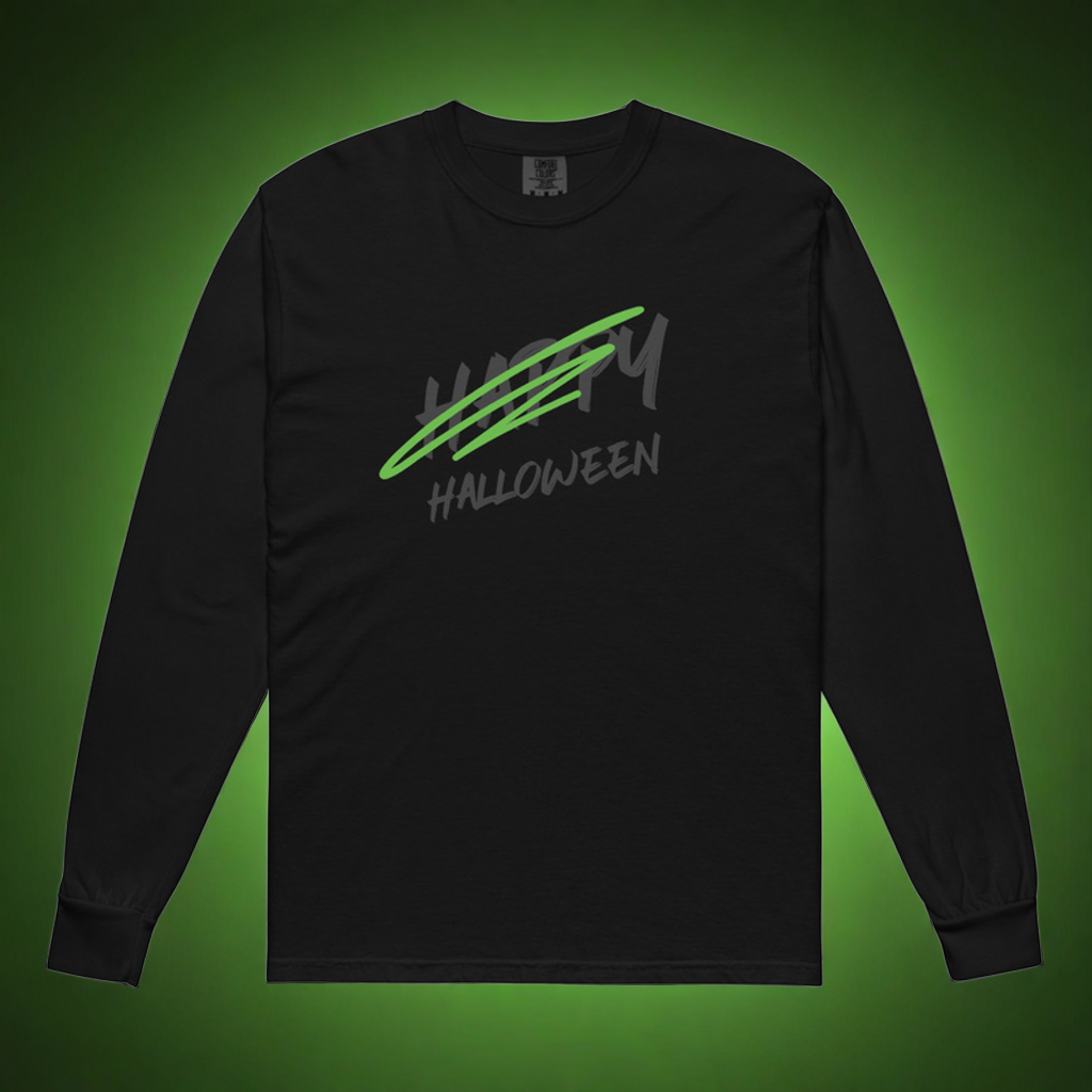 Garment-dyed heavyweight long-sleeve shirt