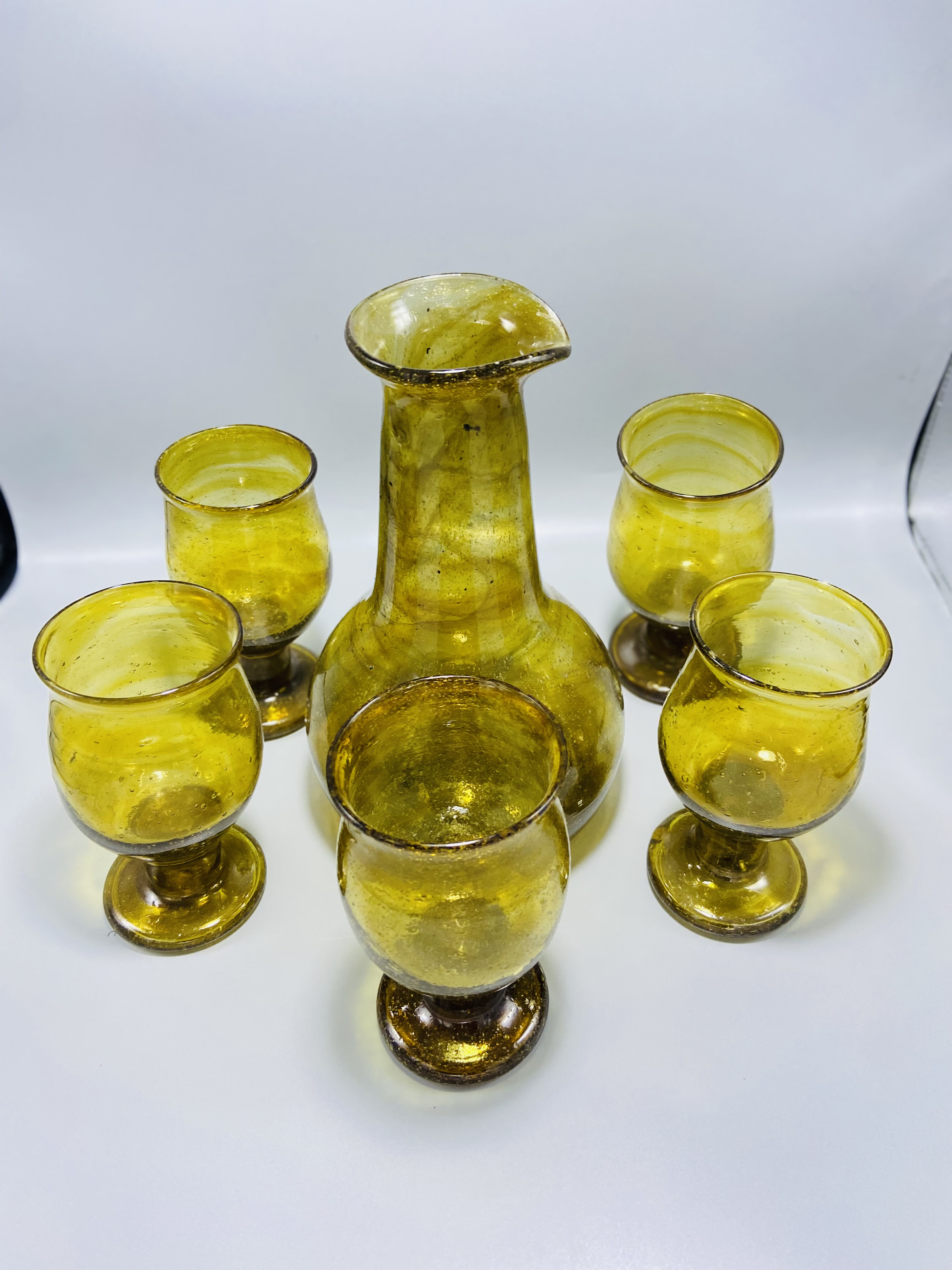 Vintage Yellow Glass Vase