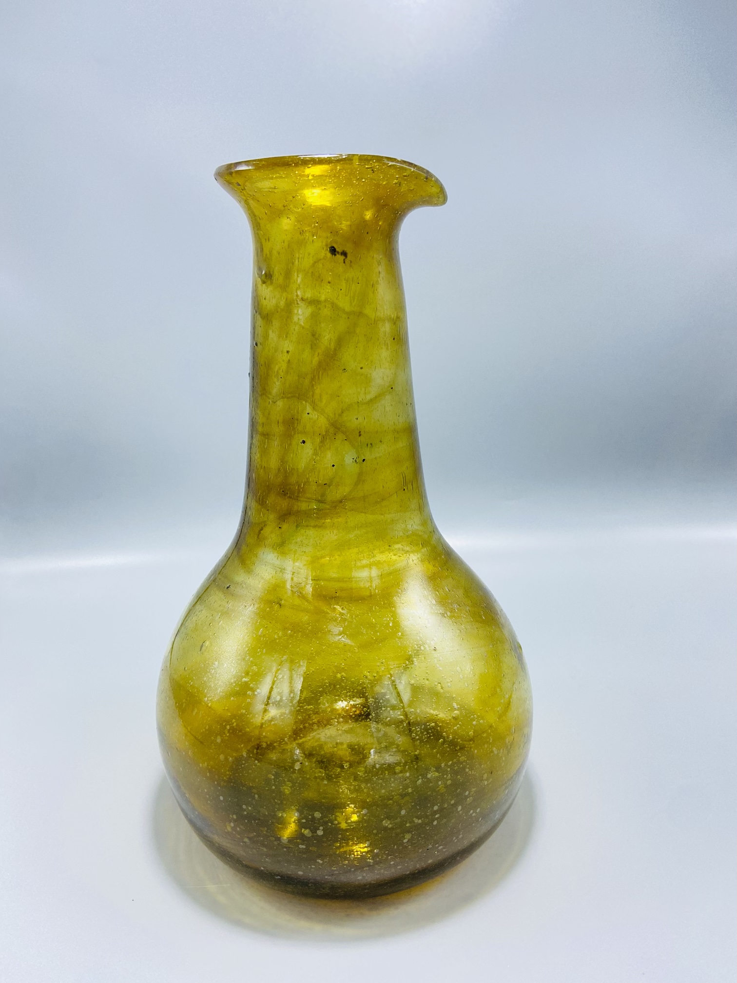 Vintage Yellow Glass Vase