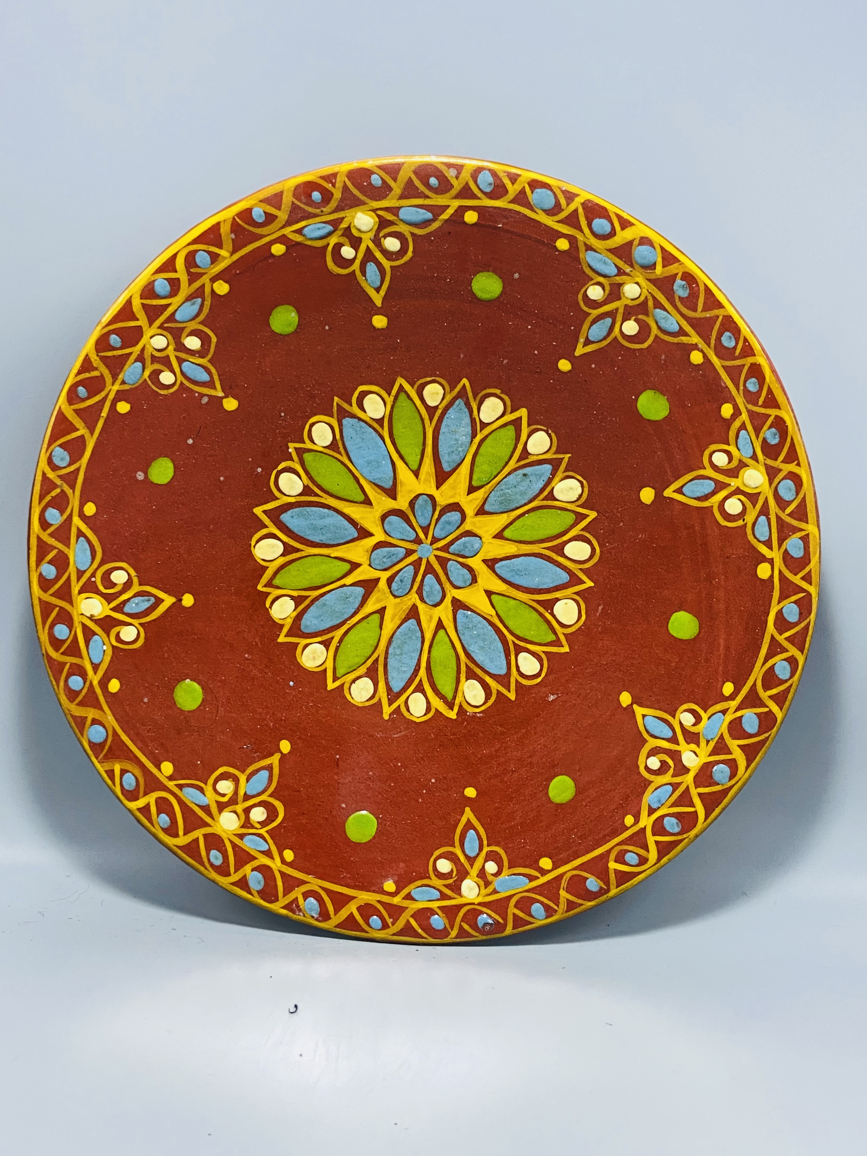 Hand-painted decorative ceramic plate