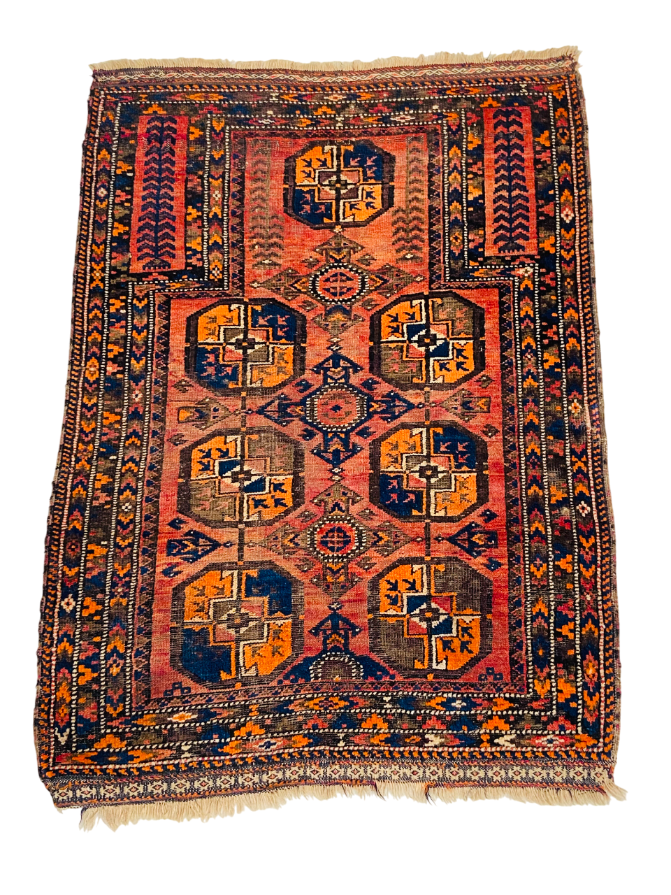 Handwoven Afghani antique Pray Rug made in Afghanistan old more than 90 years old pray rug | 1.20 meter