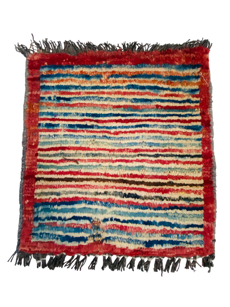 Handwoven Striped Rug for mouse - under wase -
