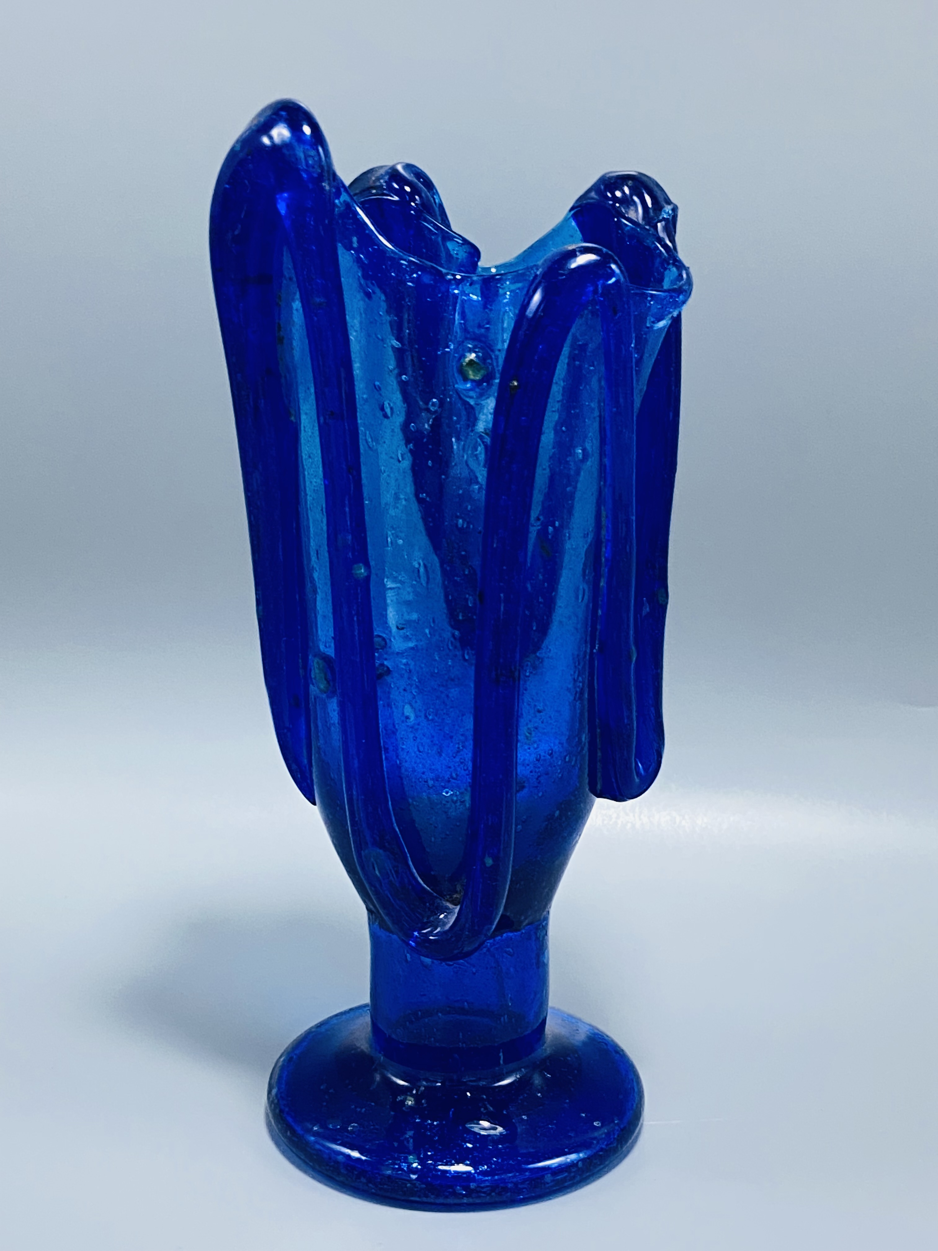 Handcrafted Blue Glass Vase
