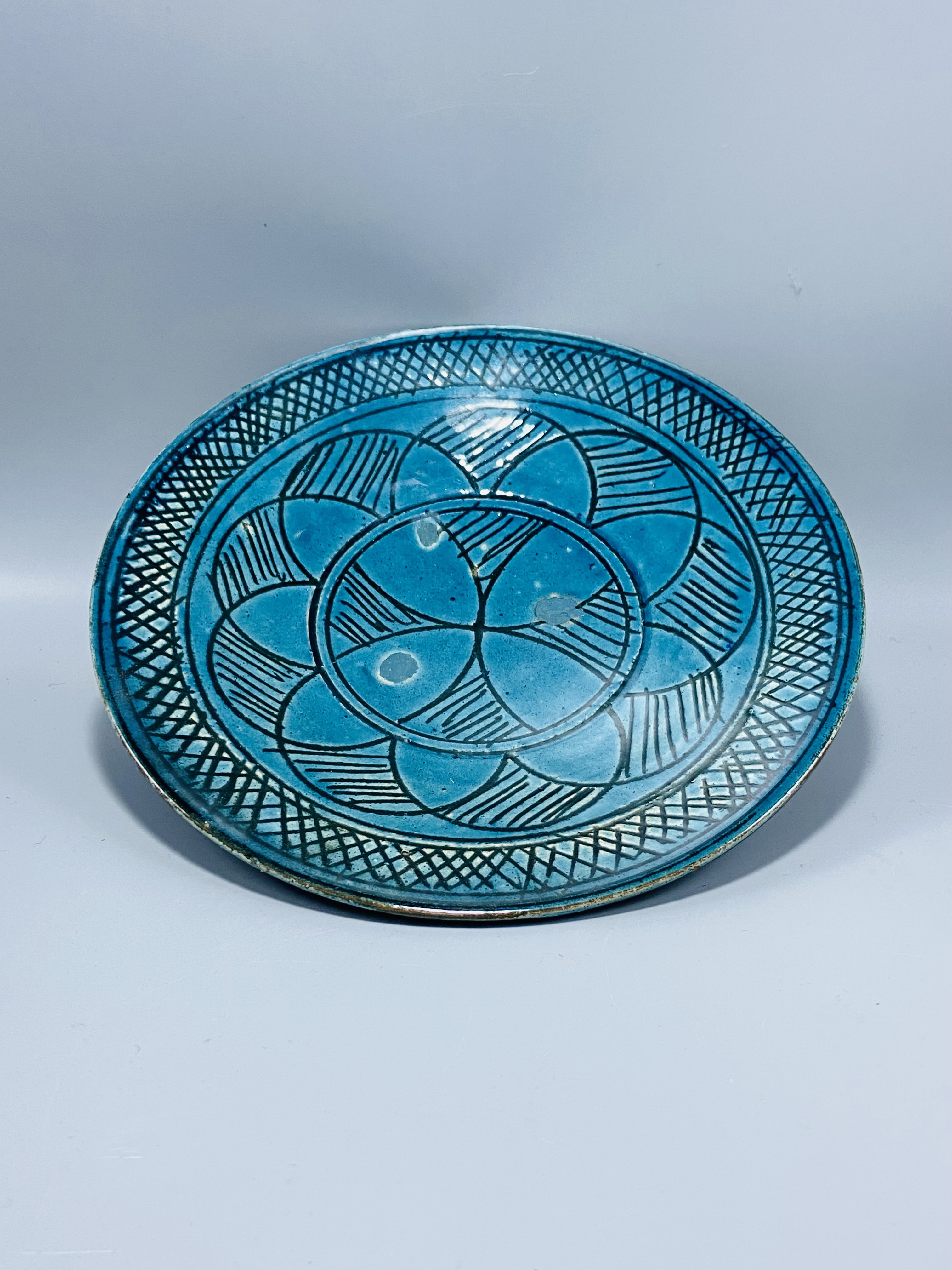 Turquoise Ceramic Plate