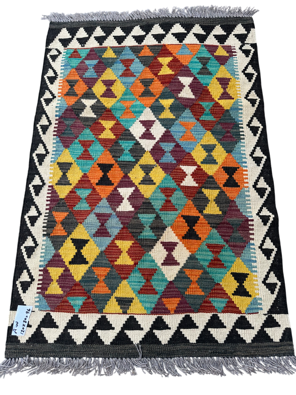 Handwoven Geometric Kilim Rug