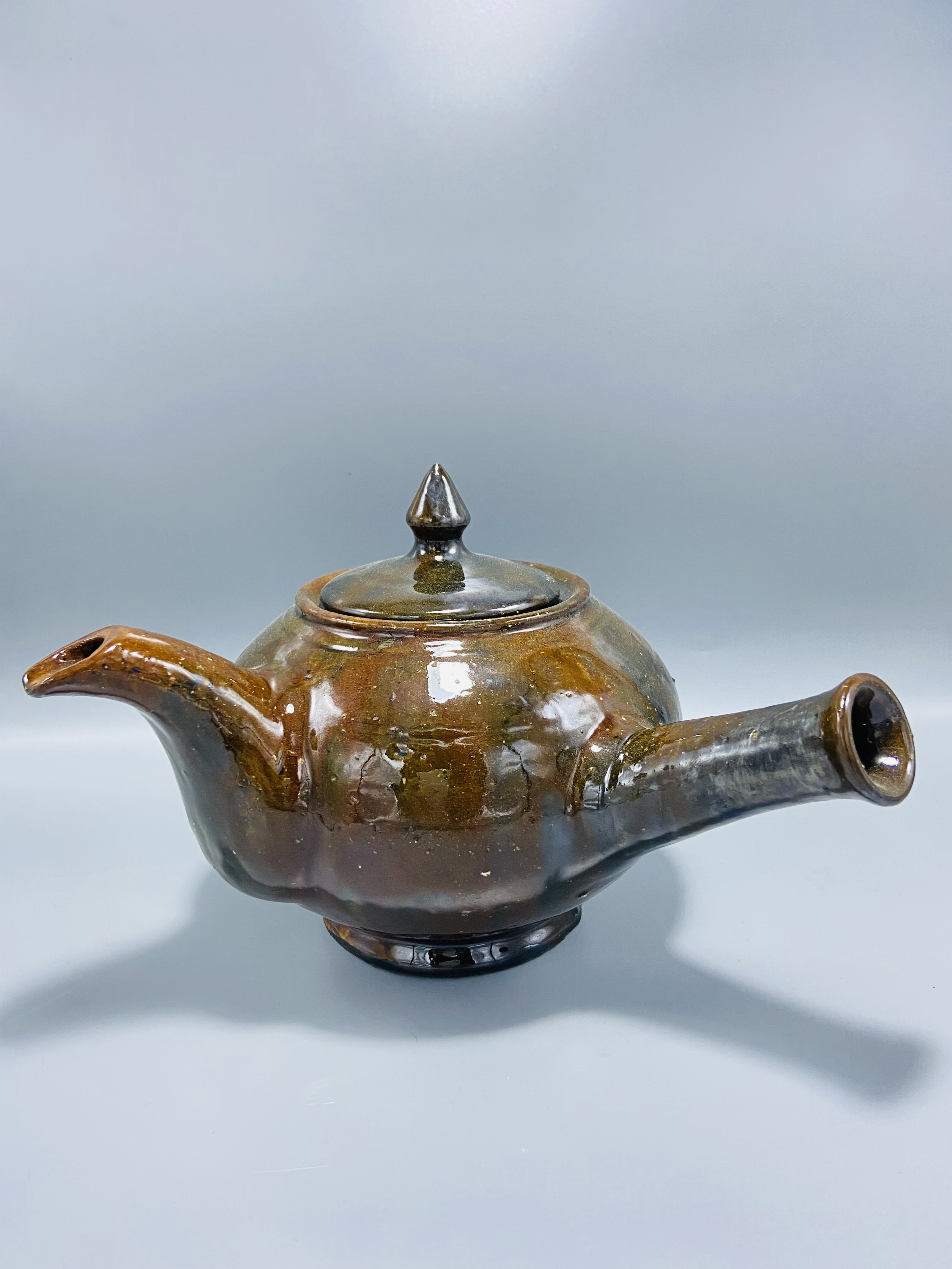 Handcrafted Ceramic Teapot with two glass