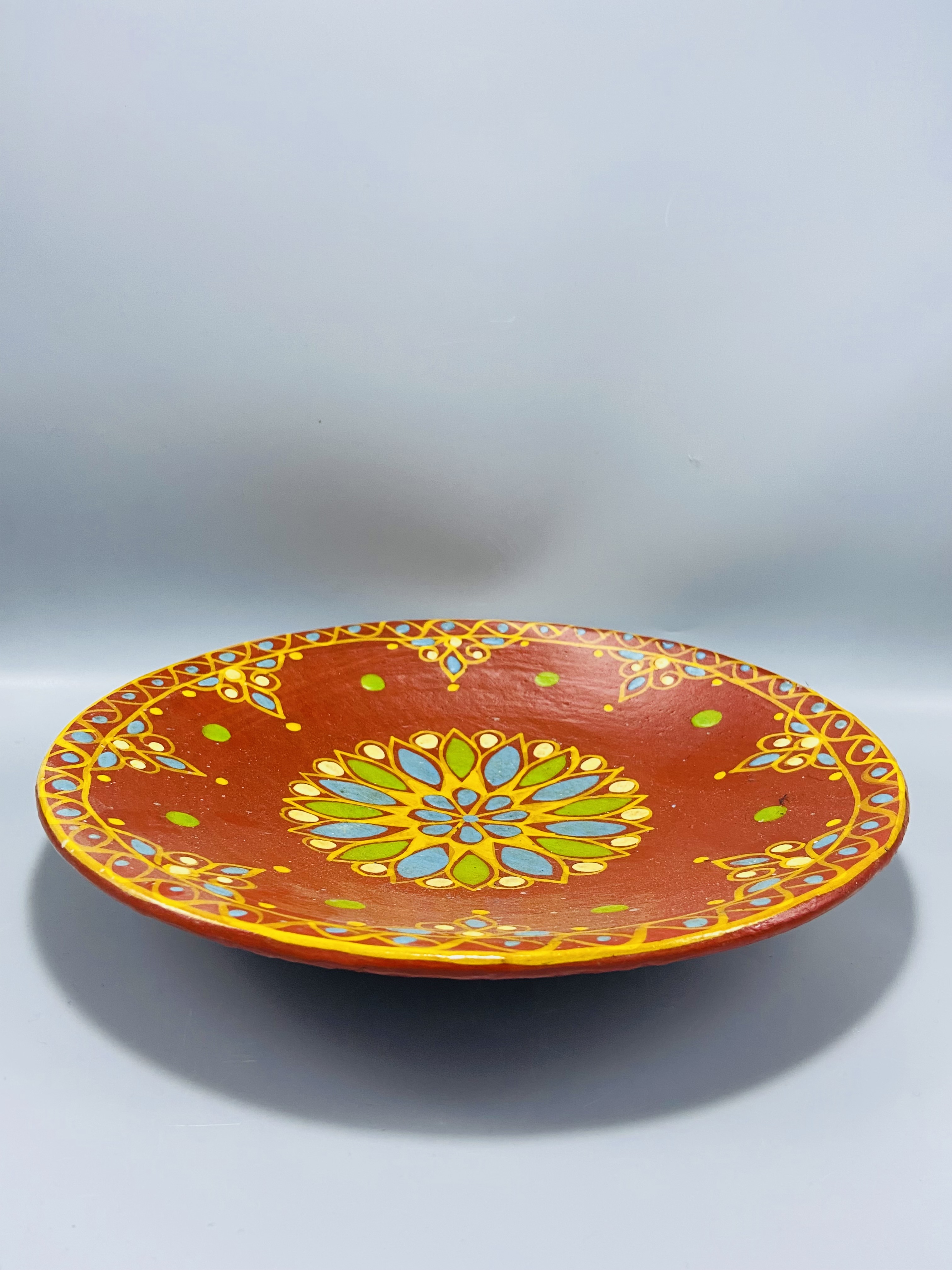 Hand-painted decorative ceramic plate