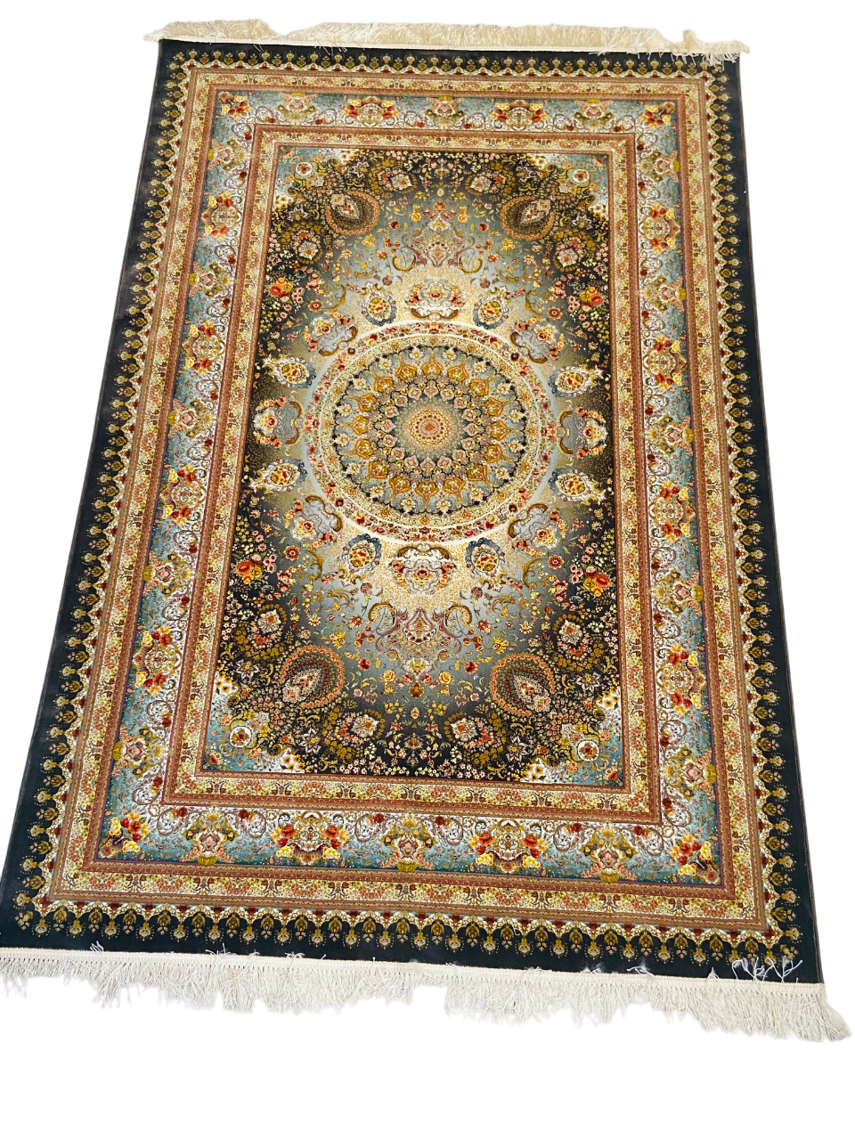 Handmade Persian silk Carpet machine made