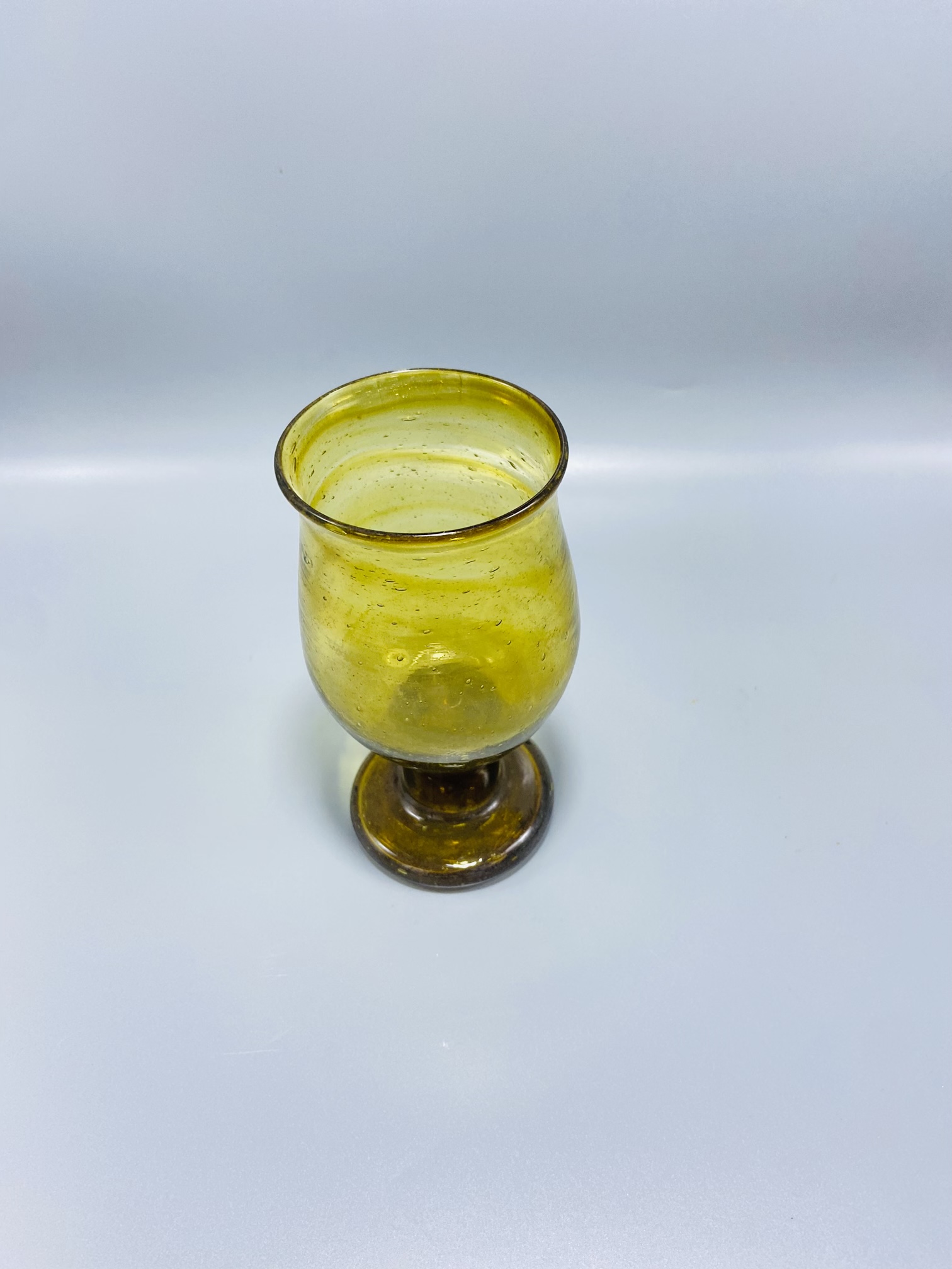 Vintage Amber Glass Goblet