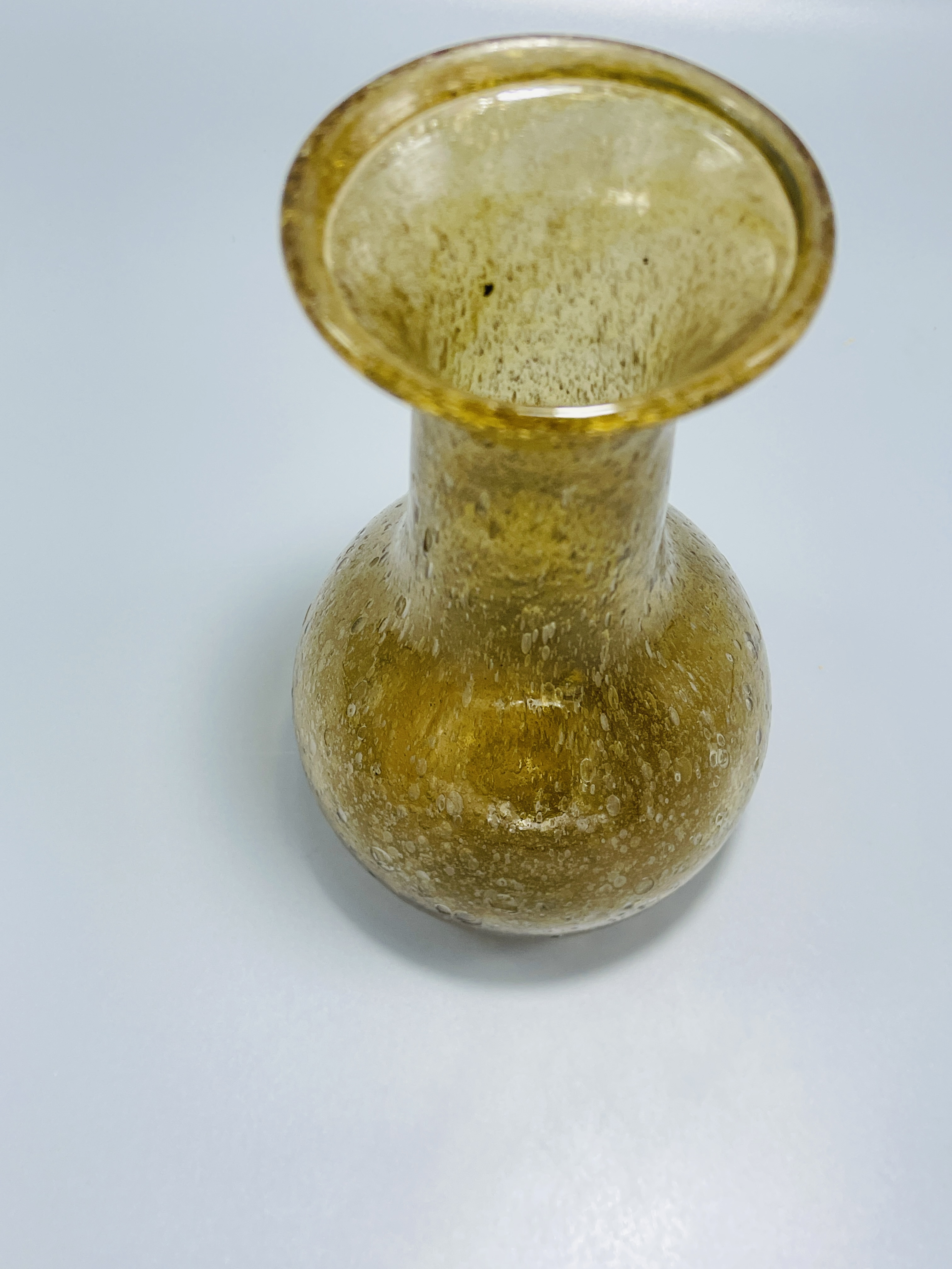 Vintage Amber Glass Vase