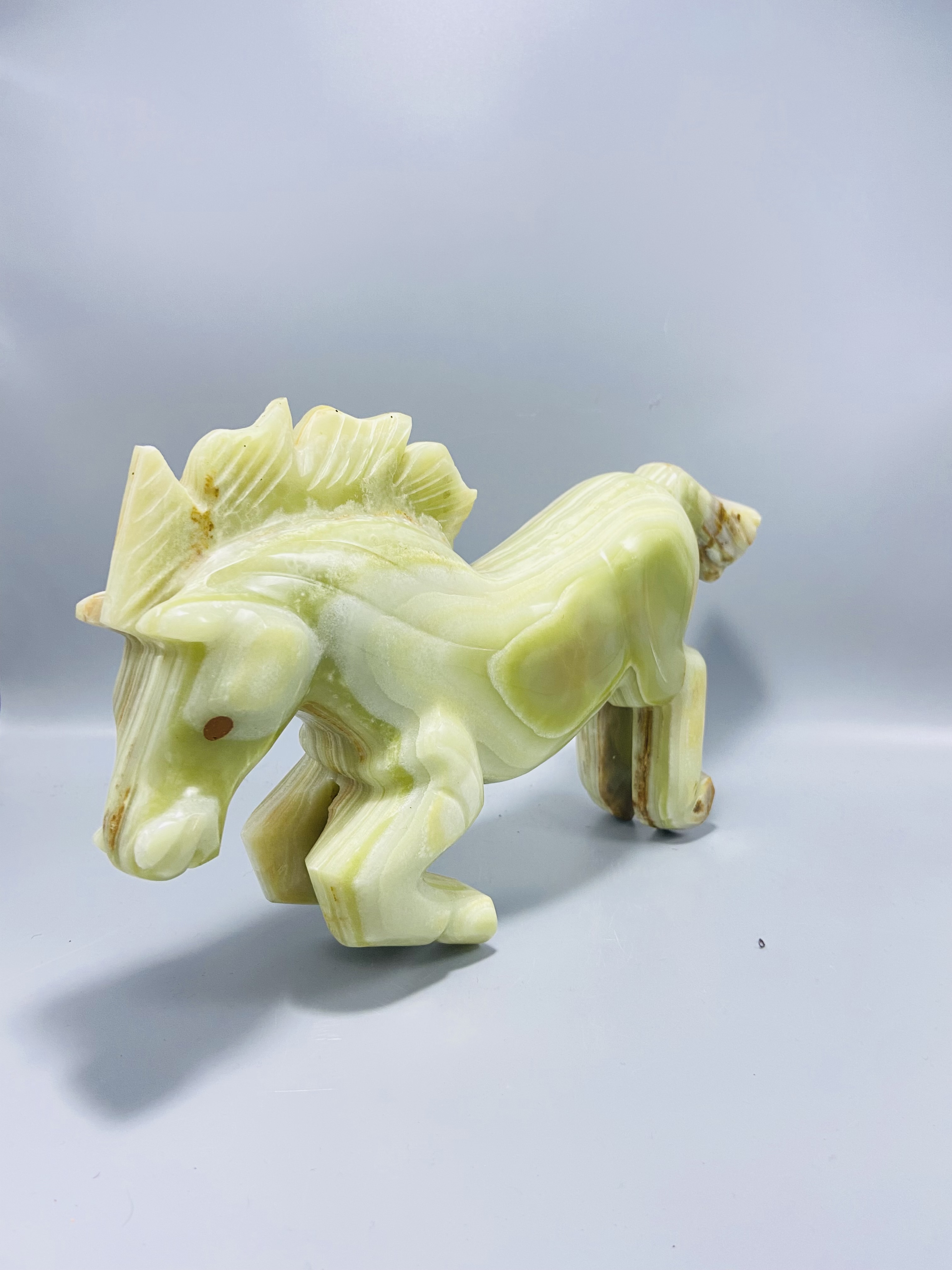 Hand-carved Jade Horse Figurine