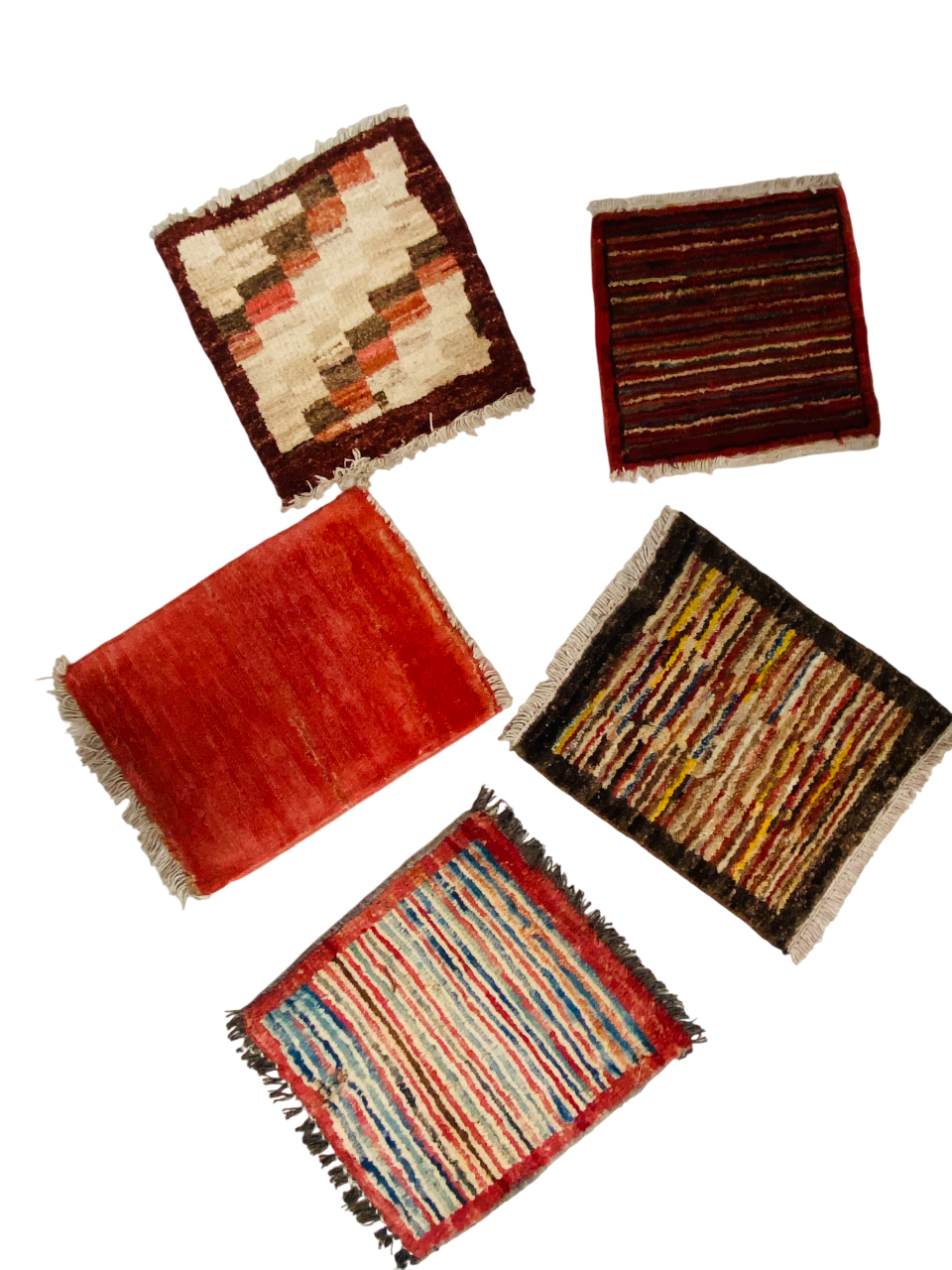 Gabba Handwoven 5 Mini Rugs | One Set from Ghazni Afghanistan