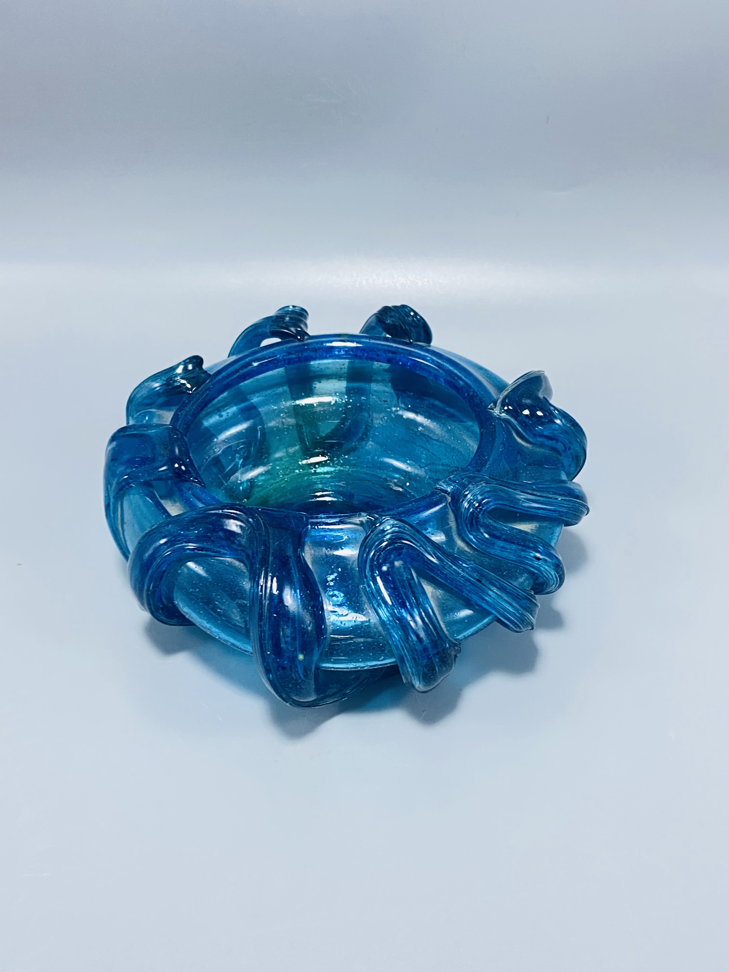 Blue Murano Glass Ashtray
