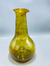 Handmade Amber Glass Vase