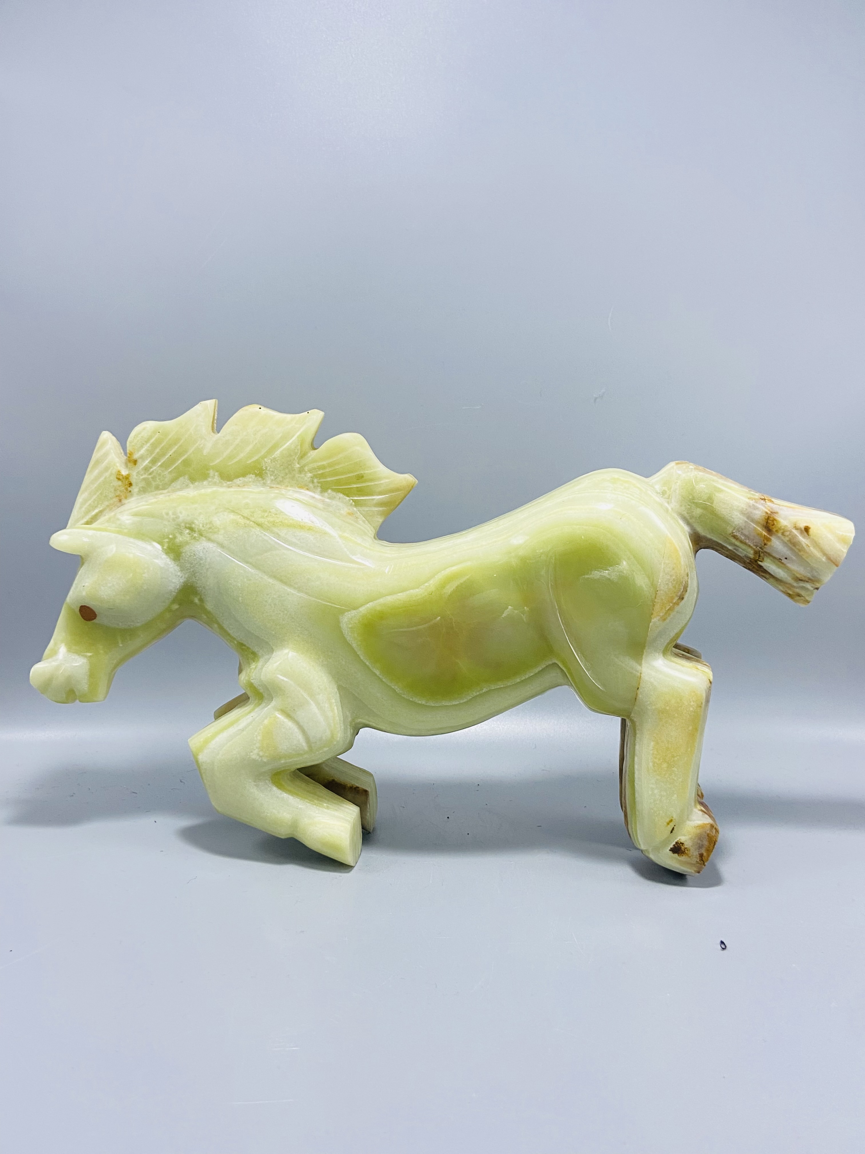 Hand-carved Jade Horse Figurine