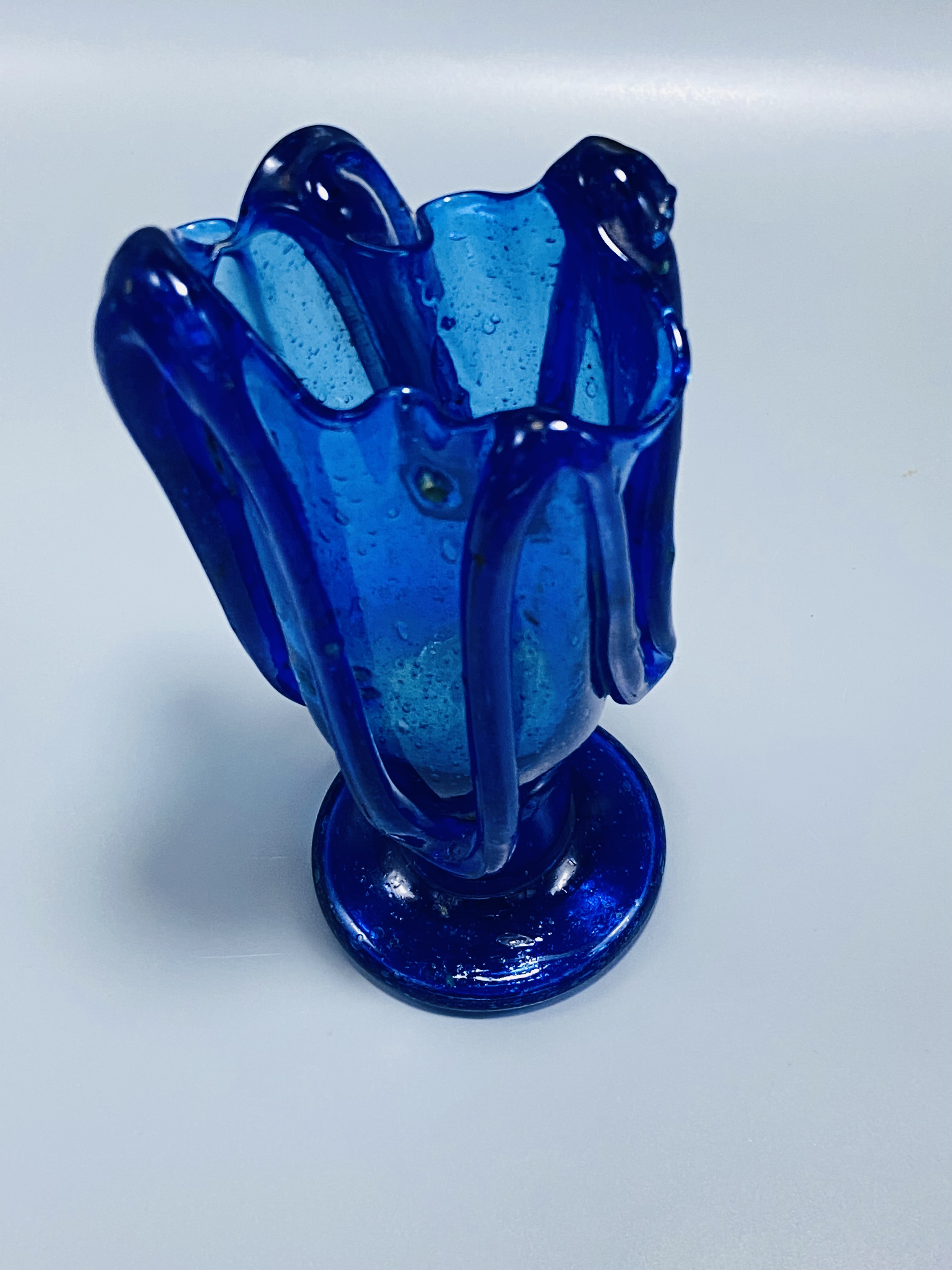 Handcrafted Blue Glass Vase