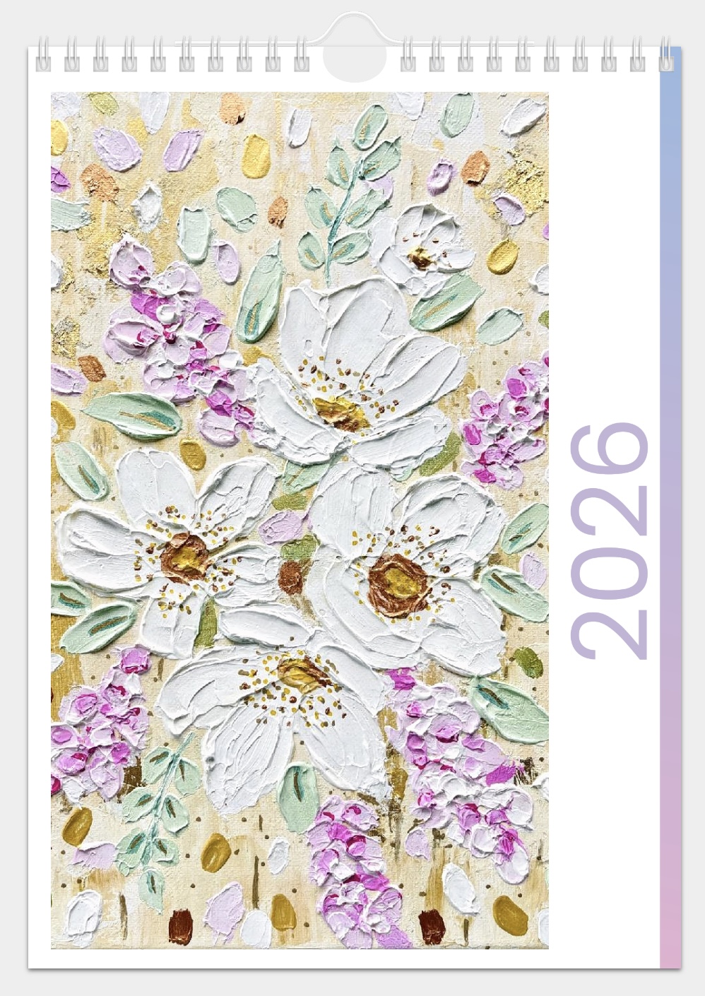 2026 Floral Wall Calendar