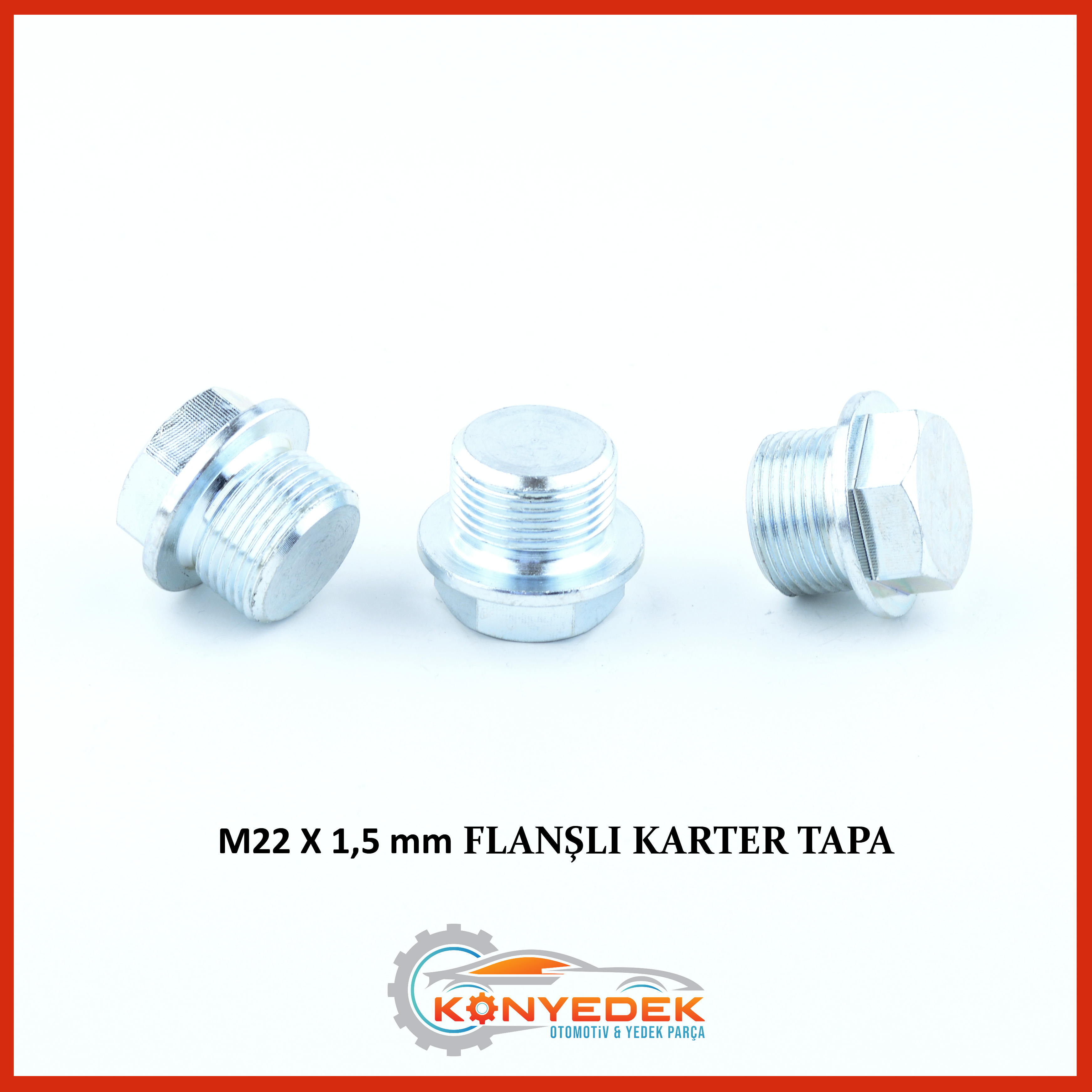 M22 x 1,5 mm Flanşlı Karter Tapa