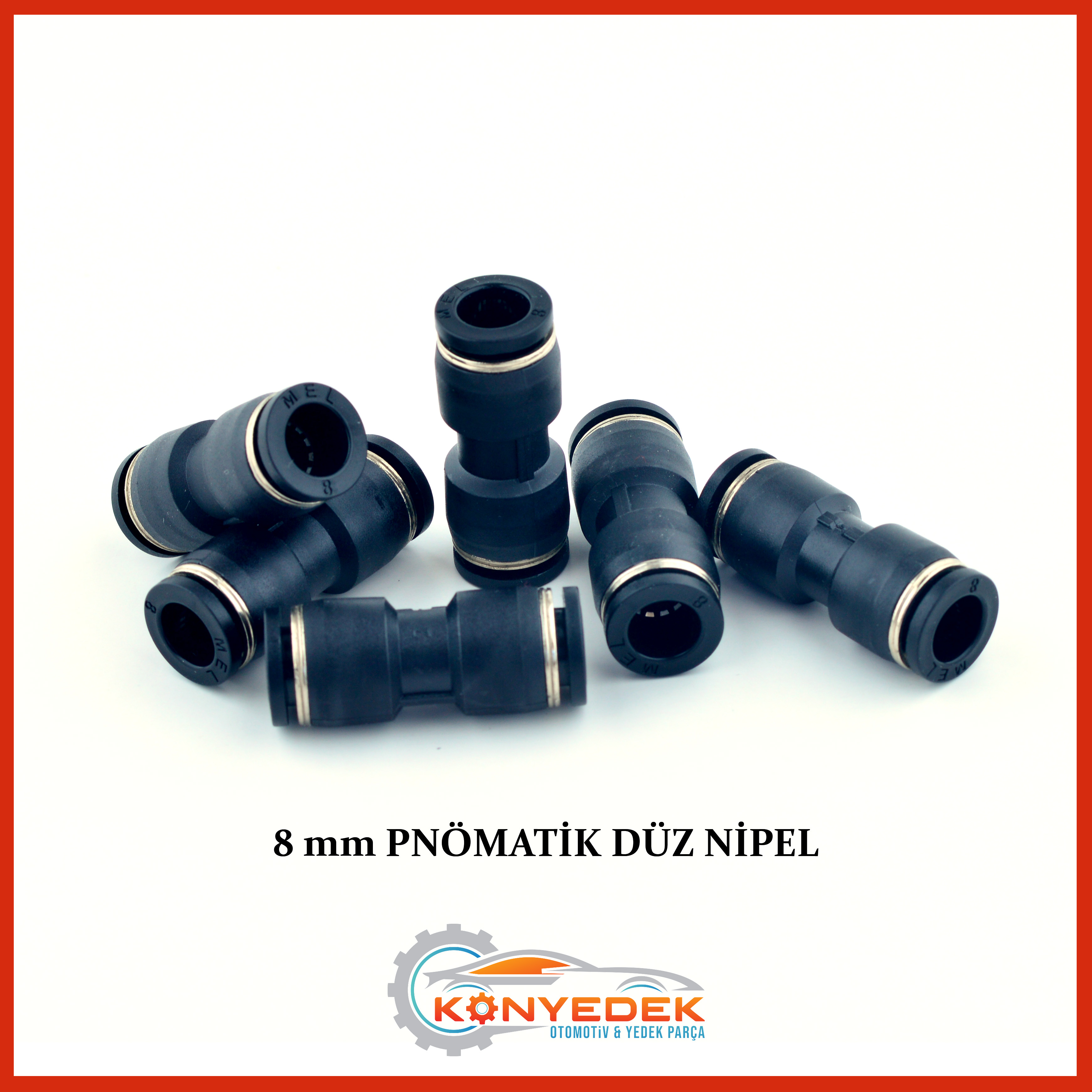 8 mm Pnömatik Düz Nipel