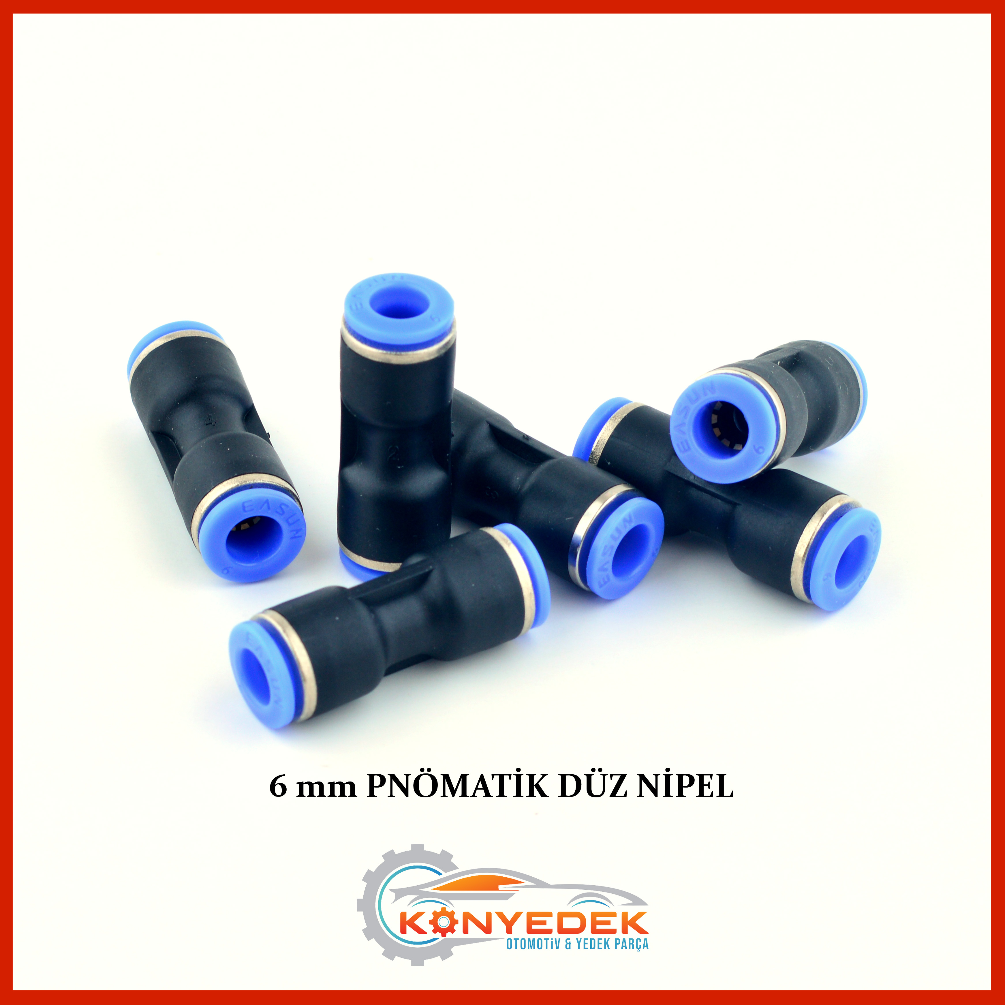 6 mm Pnömatik Düz Nipel