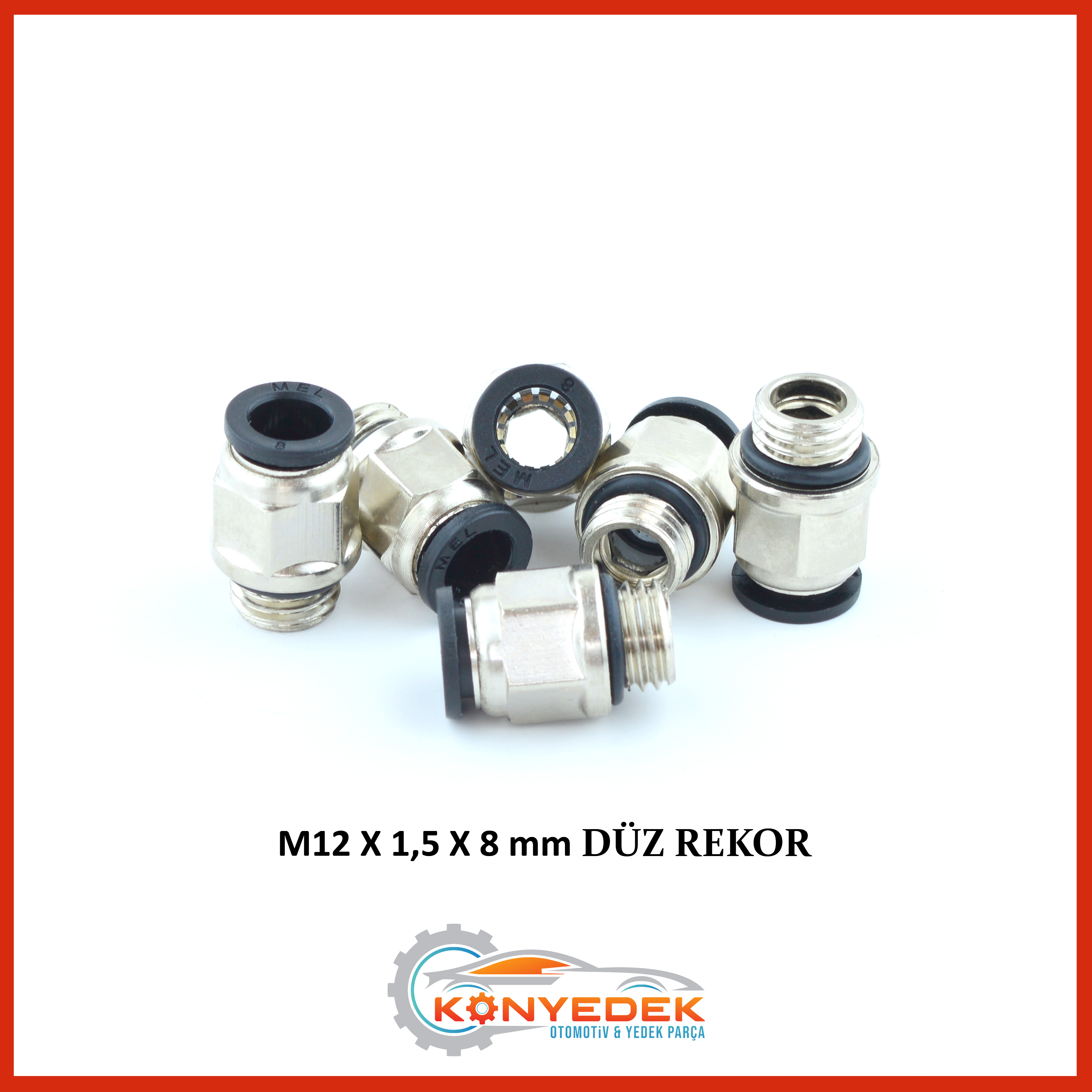 M12 X 1,5 X 8 mm Düz Rekor