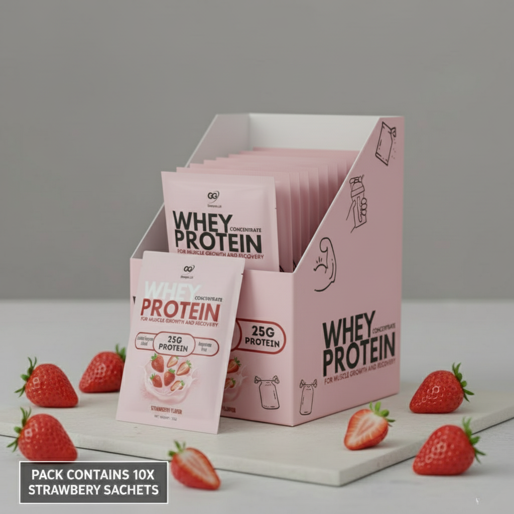 Whey Protein Sachets Strawberry Flavor