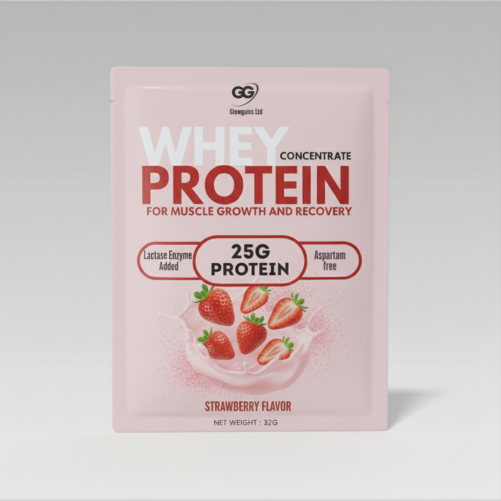 Whey Protein Sachets Strawberry Flavor