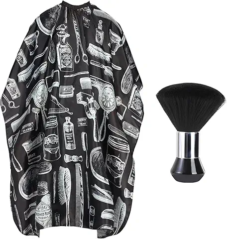Barber Cape and Neck Duster Brush Set