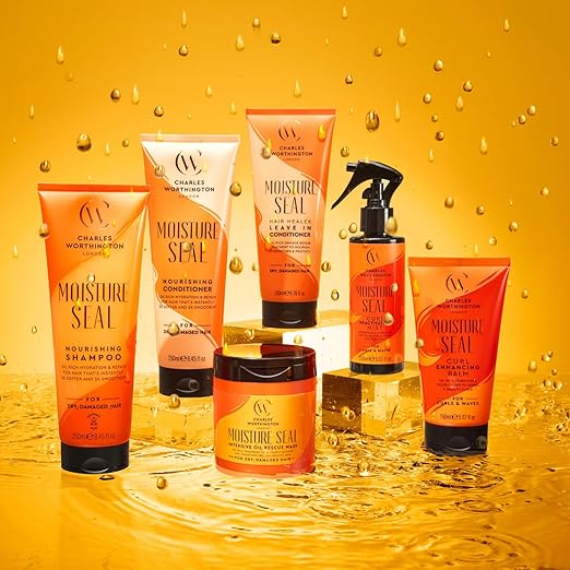 Charles Worthington Moisture Seal Hair Healer Leave-In Conditioner, Dry and Frizzy Hair, No Rinsing Treatment for Smoother Hair, 200 ml